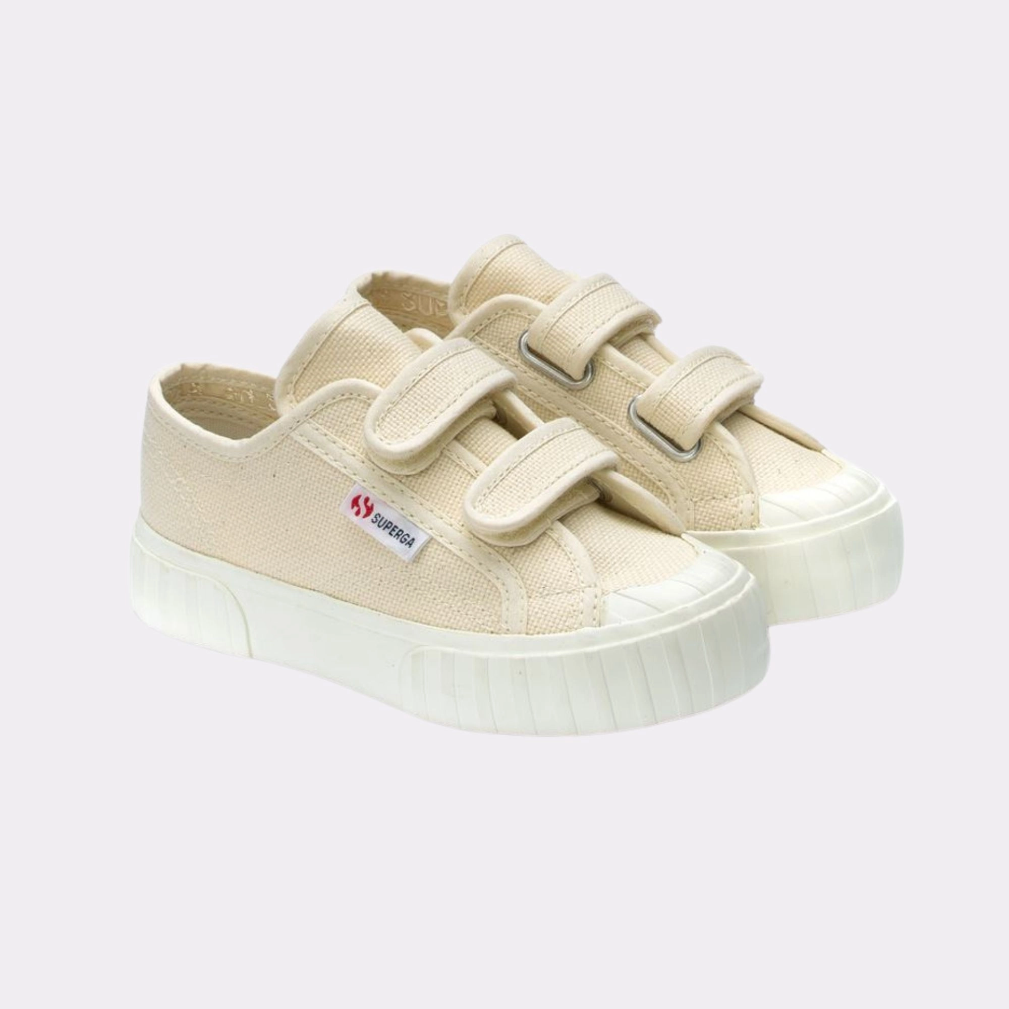 Superga - tennis à scratch beige - pointure 23