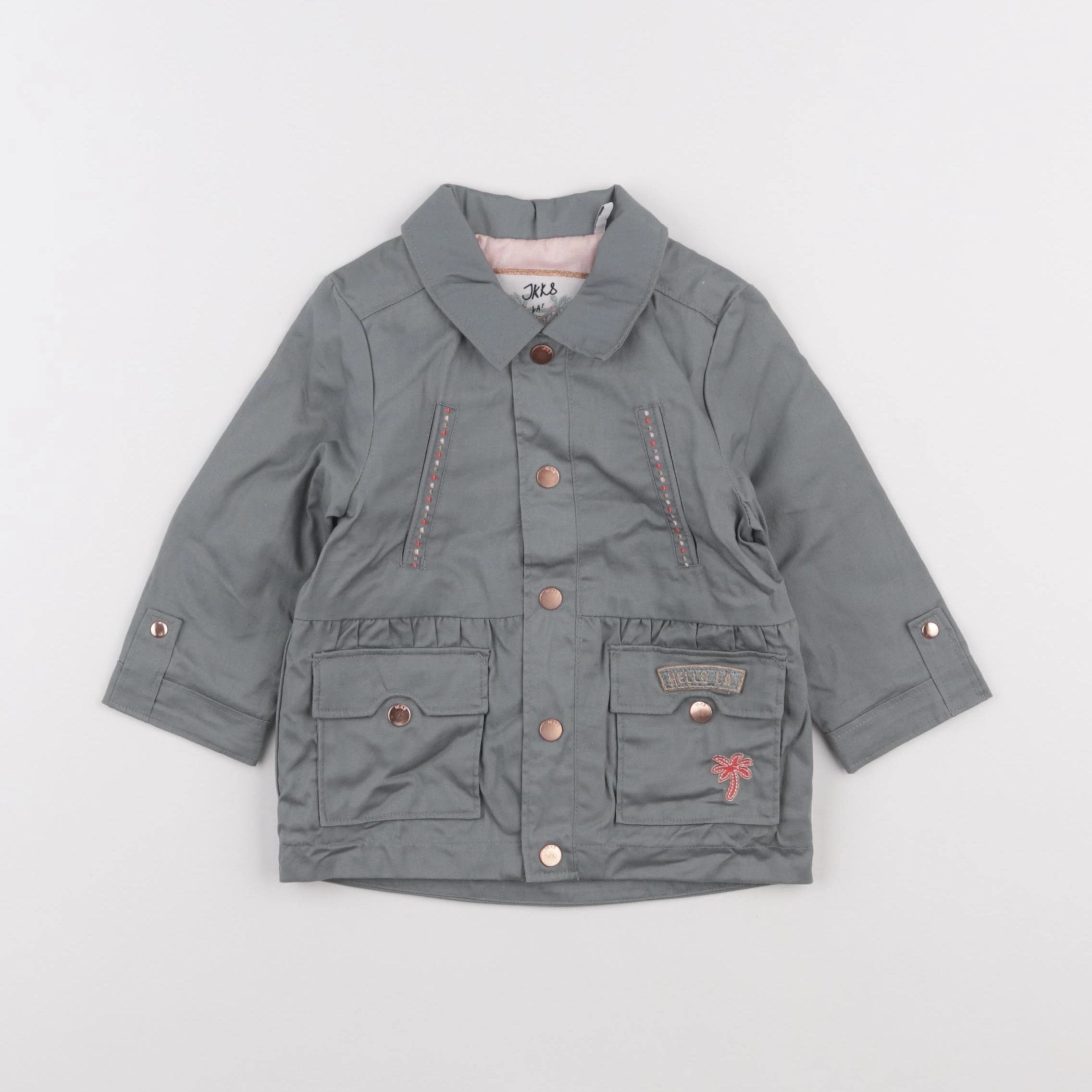 IKKS - veste imprimé au dos vert - 12 mois