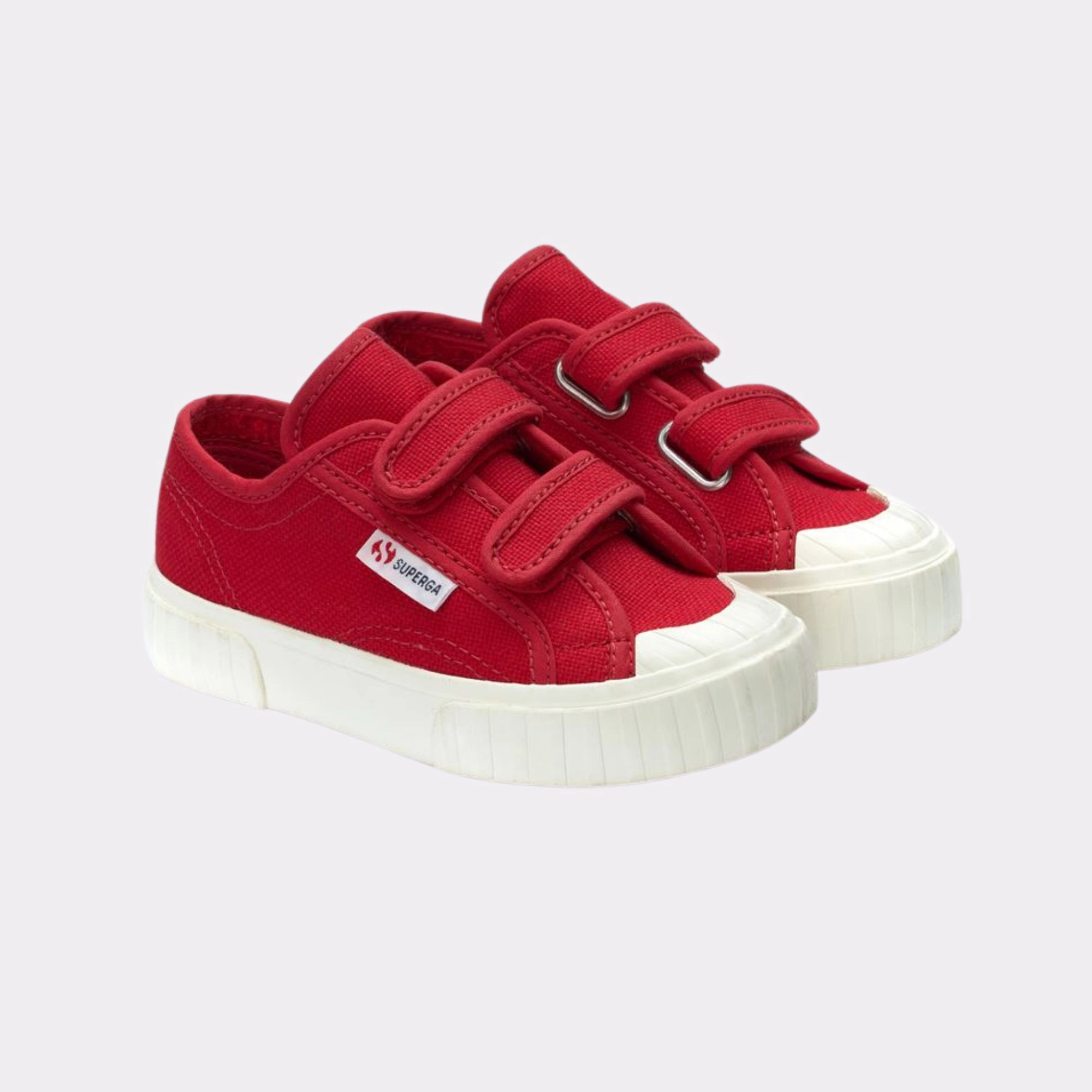 Superga - tennis à scratch rouge - pointure 32