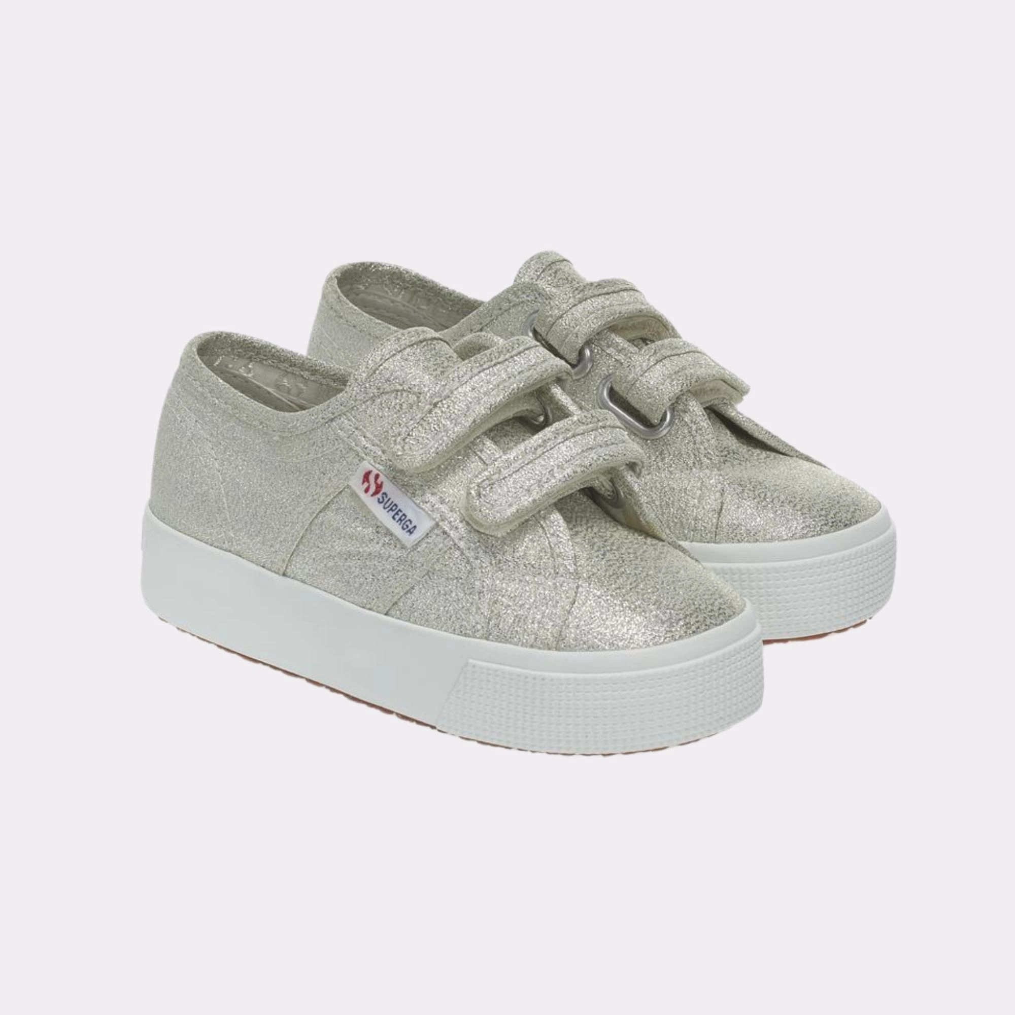 Superga - tennis à scratch beige doré - pointure 30