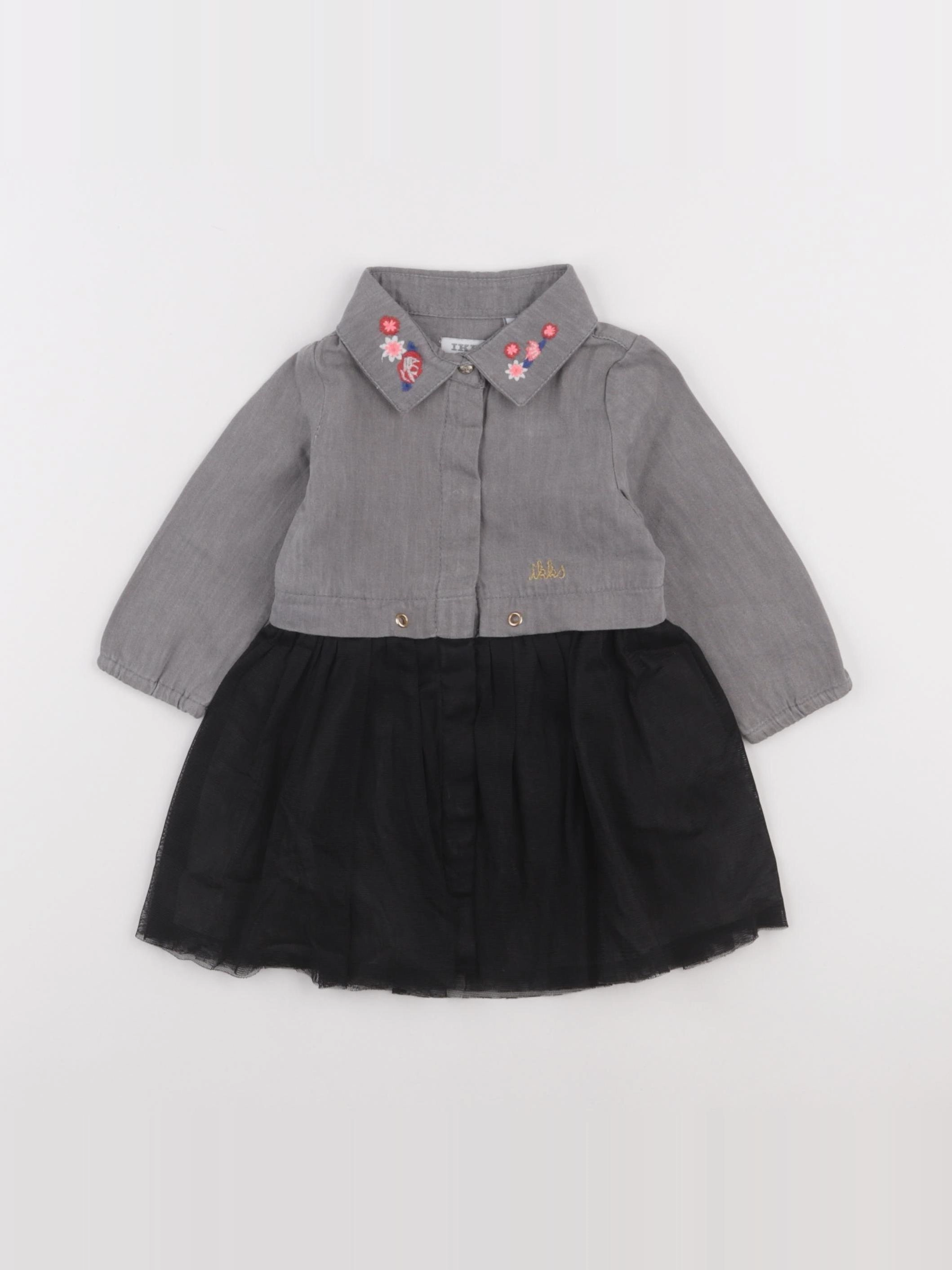 IKKS - robe gris - 6 mois
