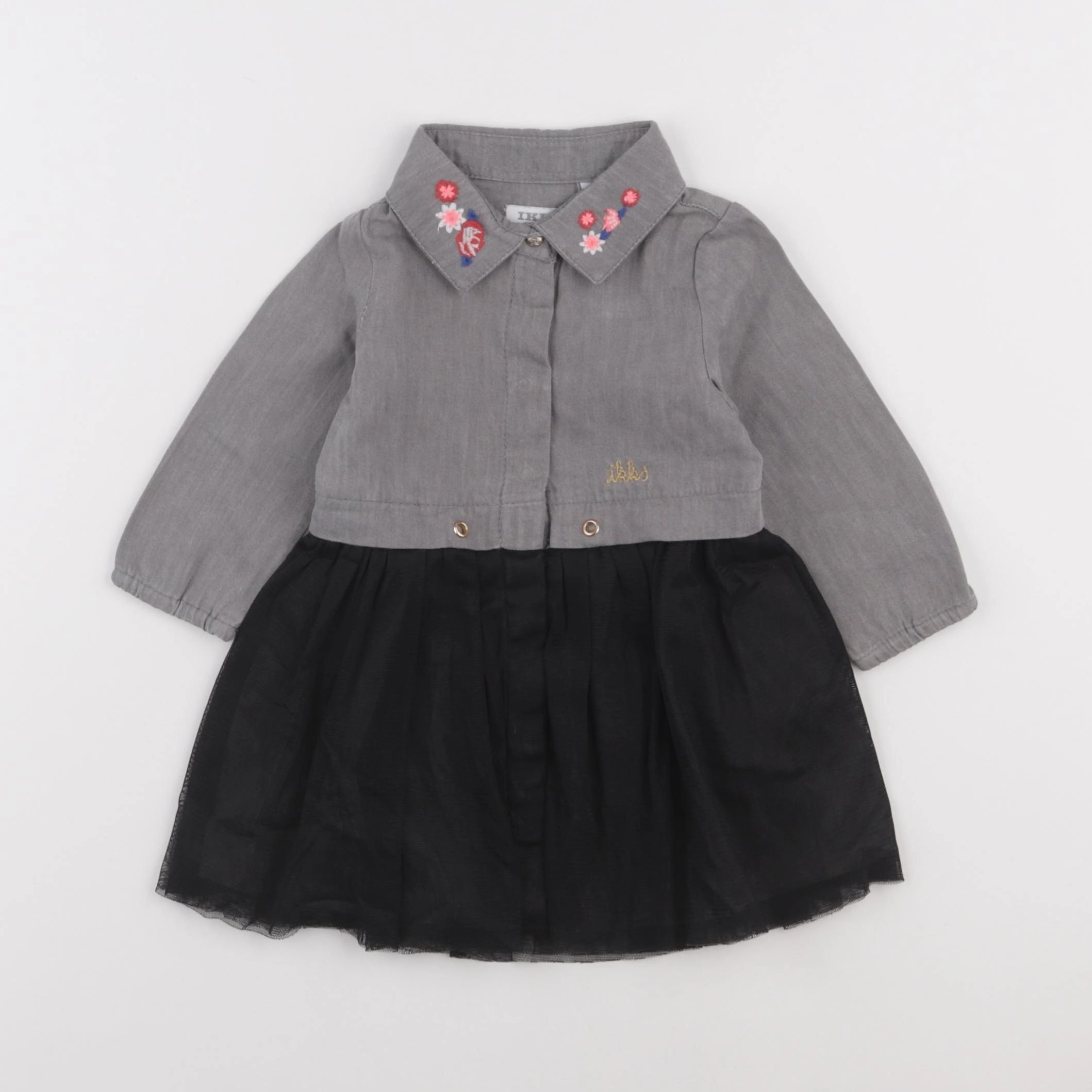 IKKS - robe gris - 6 mois