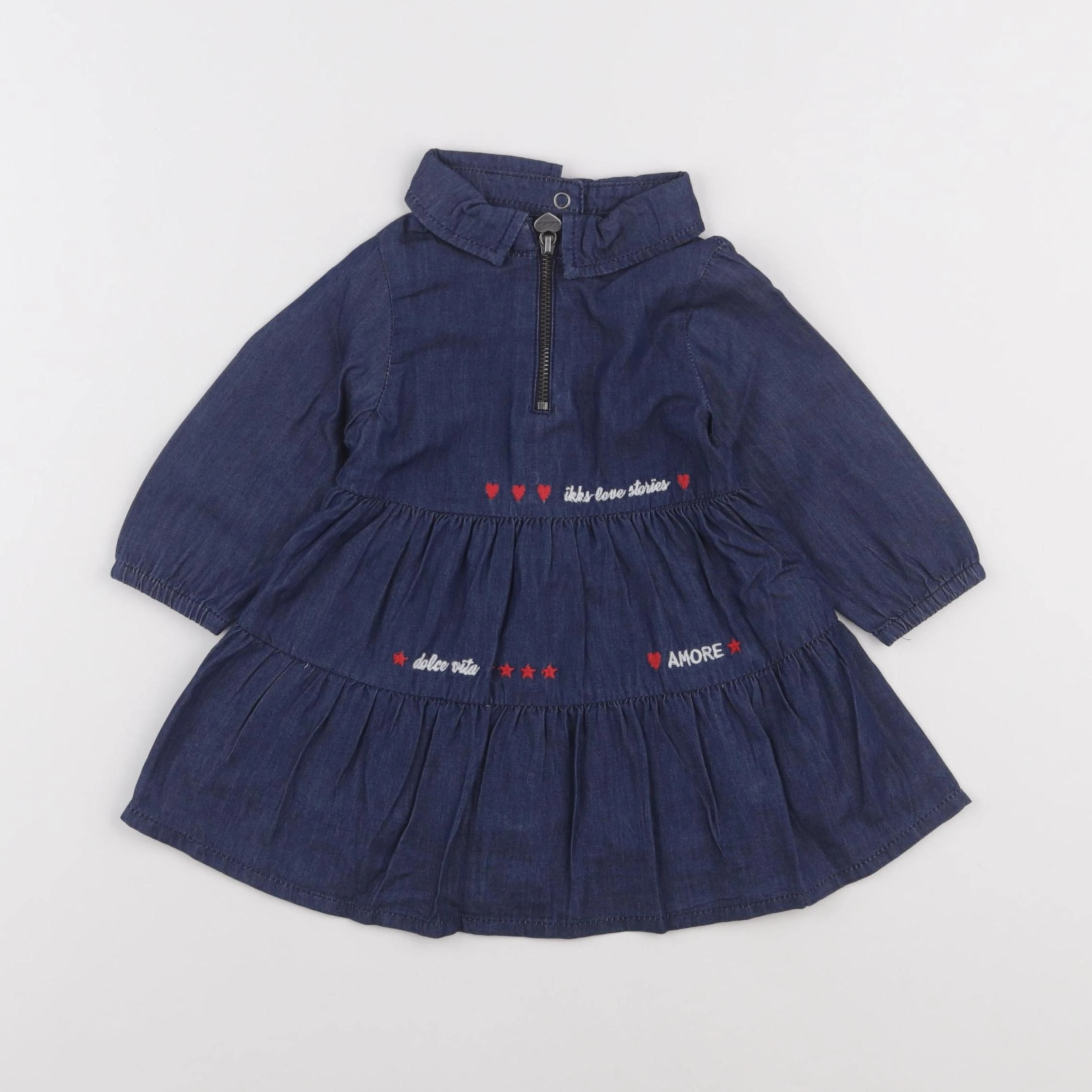 IKKS - robe bleu - 6 mois