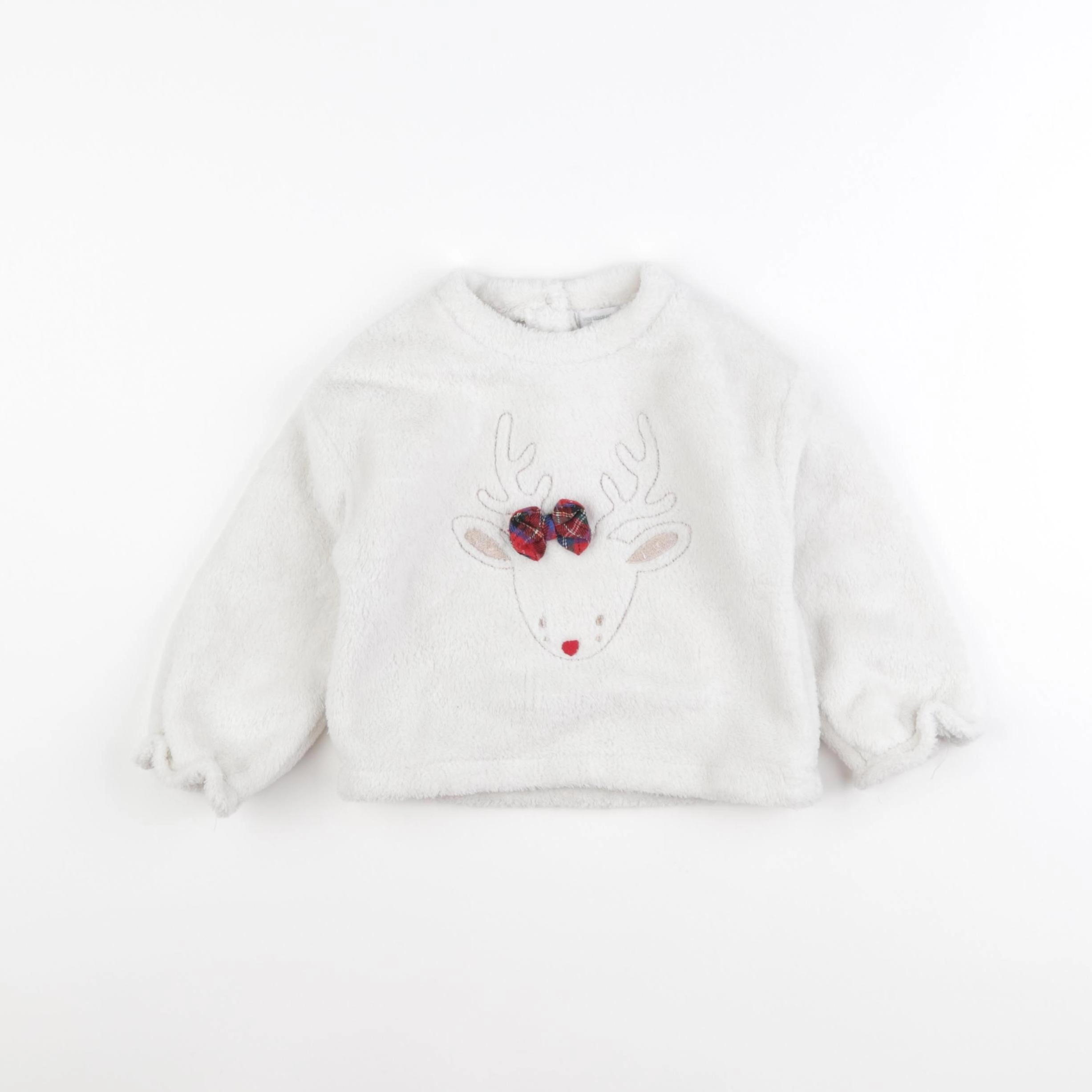 Vertbaudet - sweat beige - 24 mois