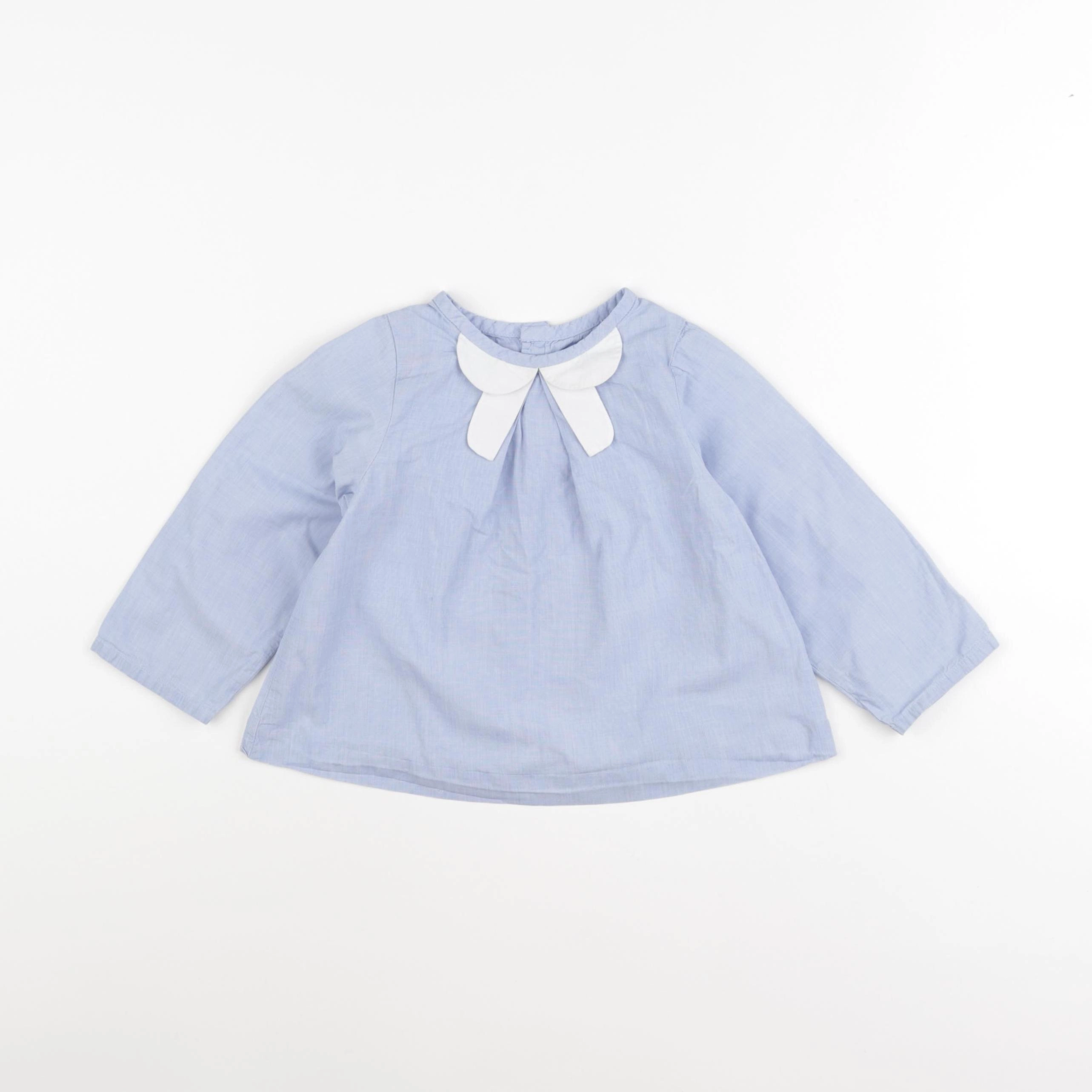 Jacadi - blouse bleu - 24 mois