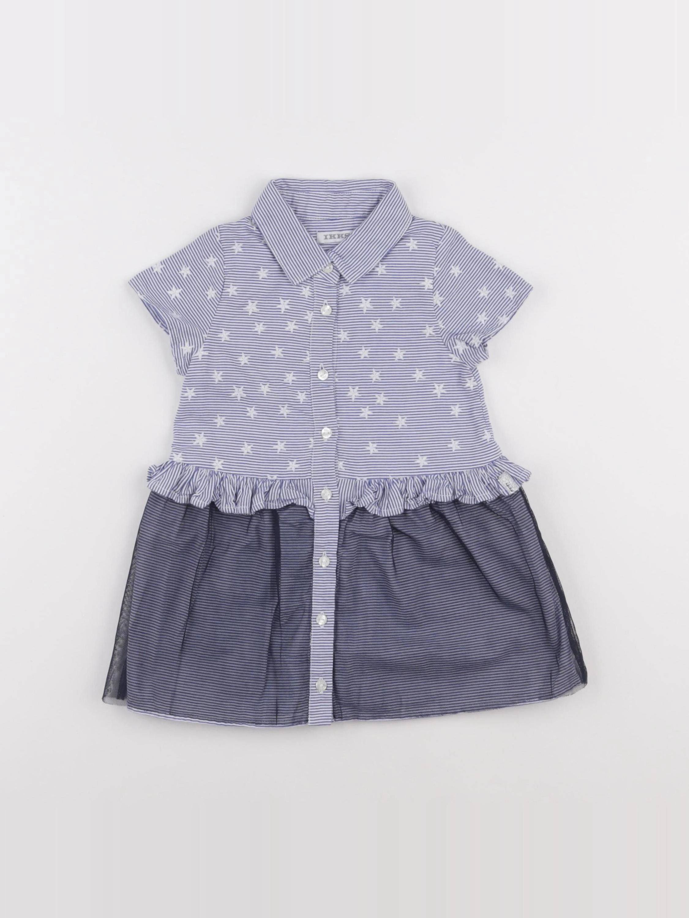 IKKS - robe bleu - 12 mois