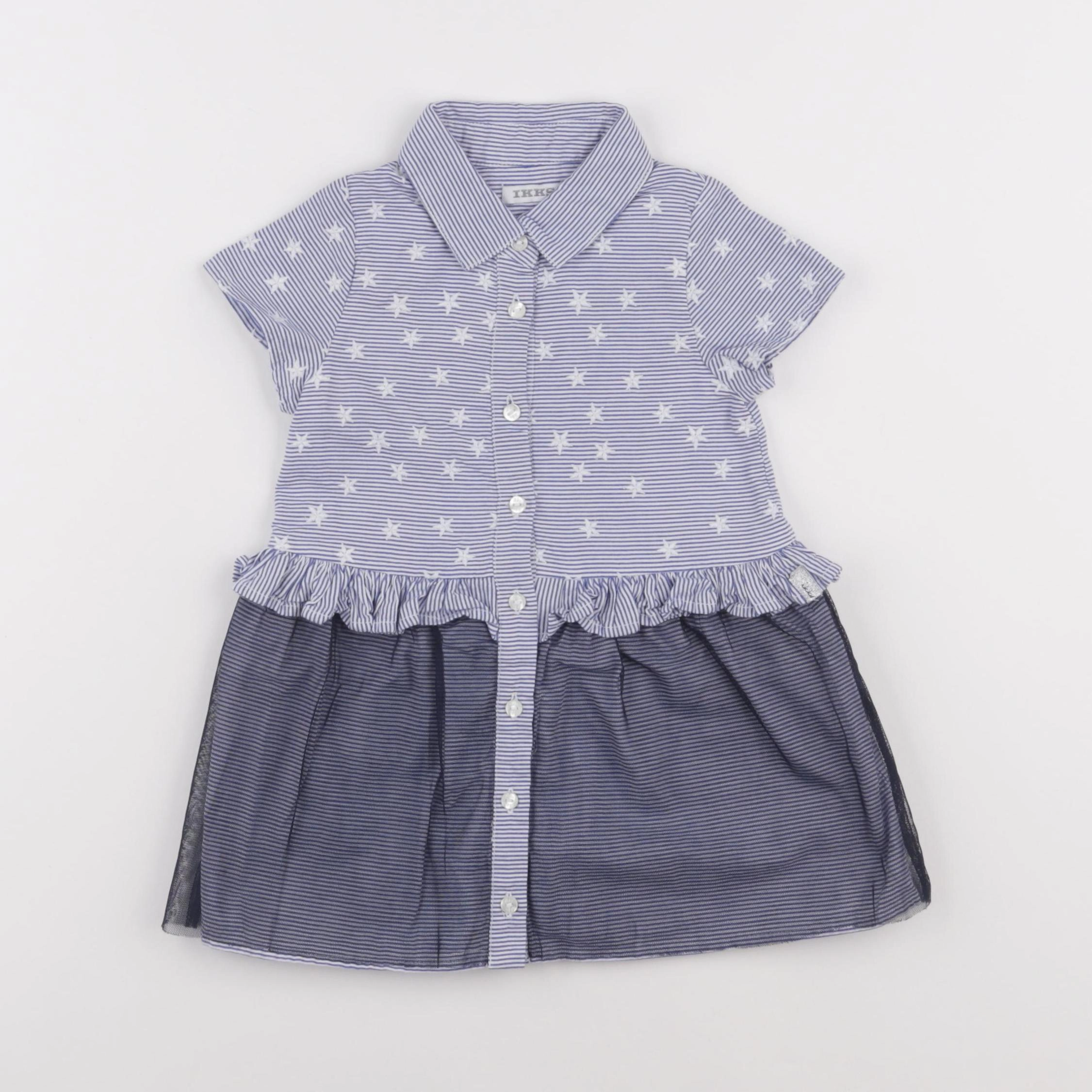 IKKS - robe bleu - 12 mois