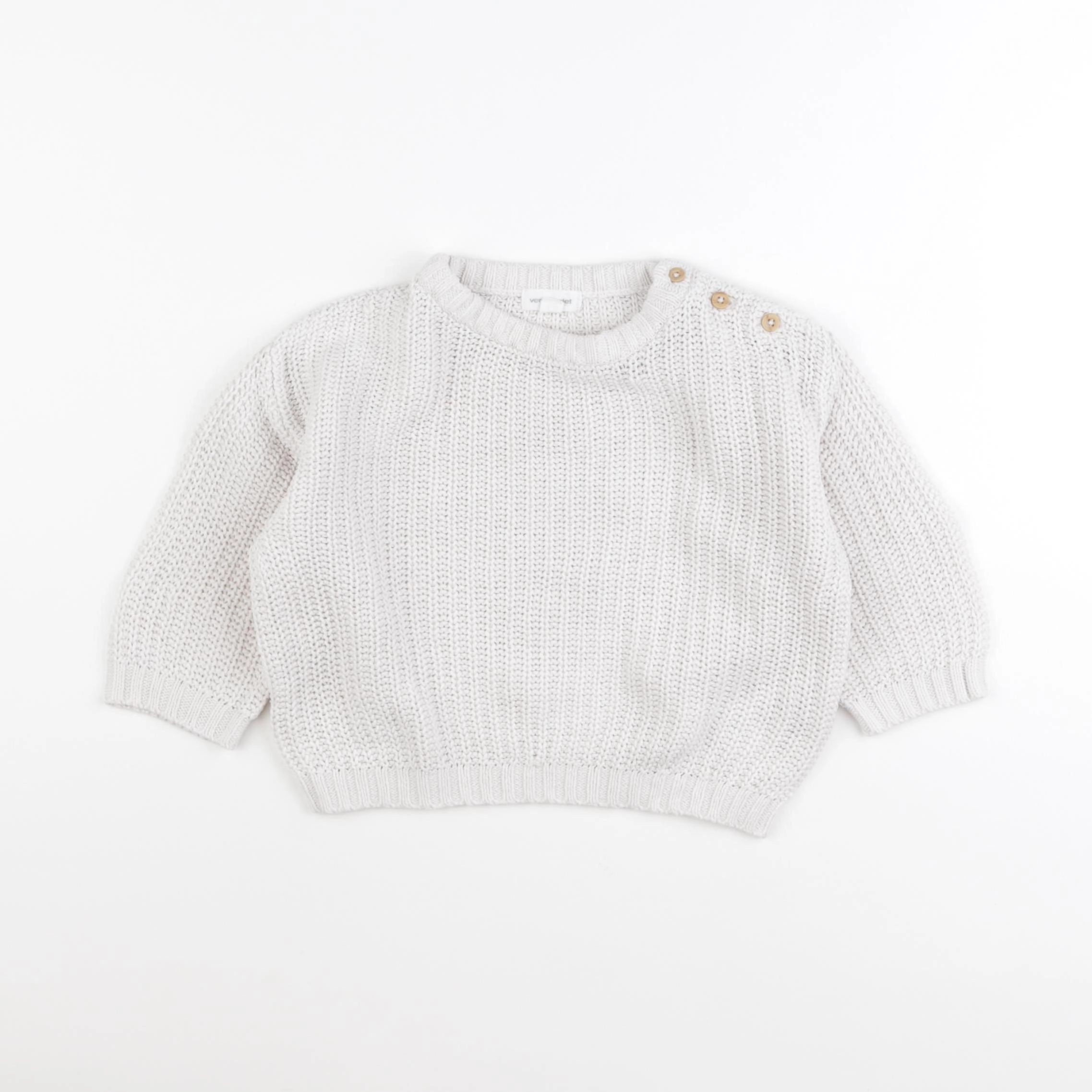 Vertbaudet - pull beige - 12 mois