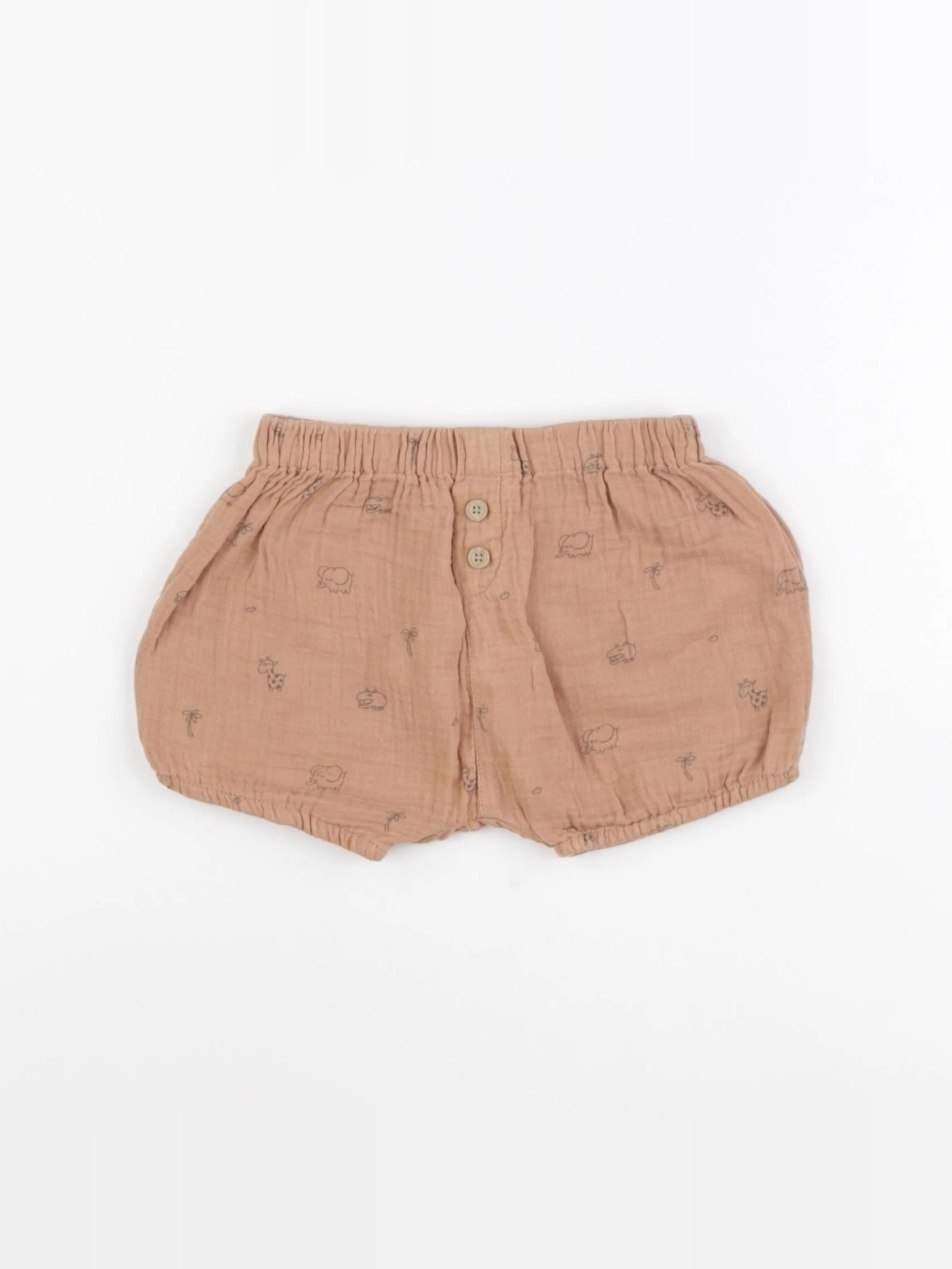 Vertbaudet - short marron - 9 mois