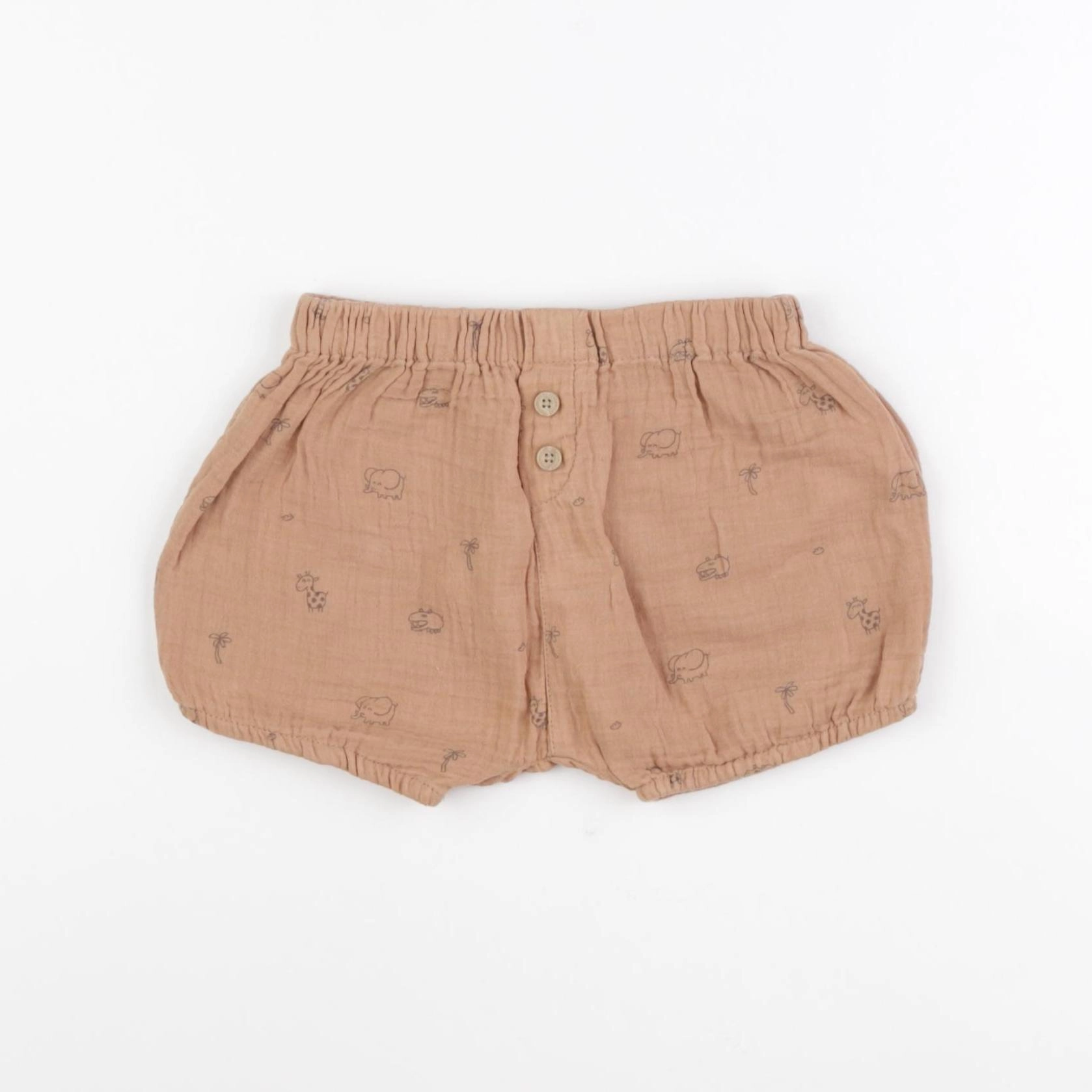 Vertbaudet - short marron - 9 mois