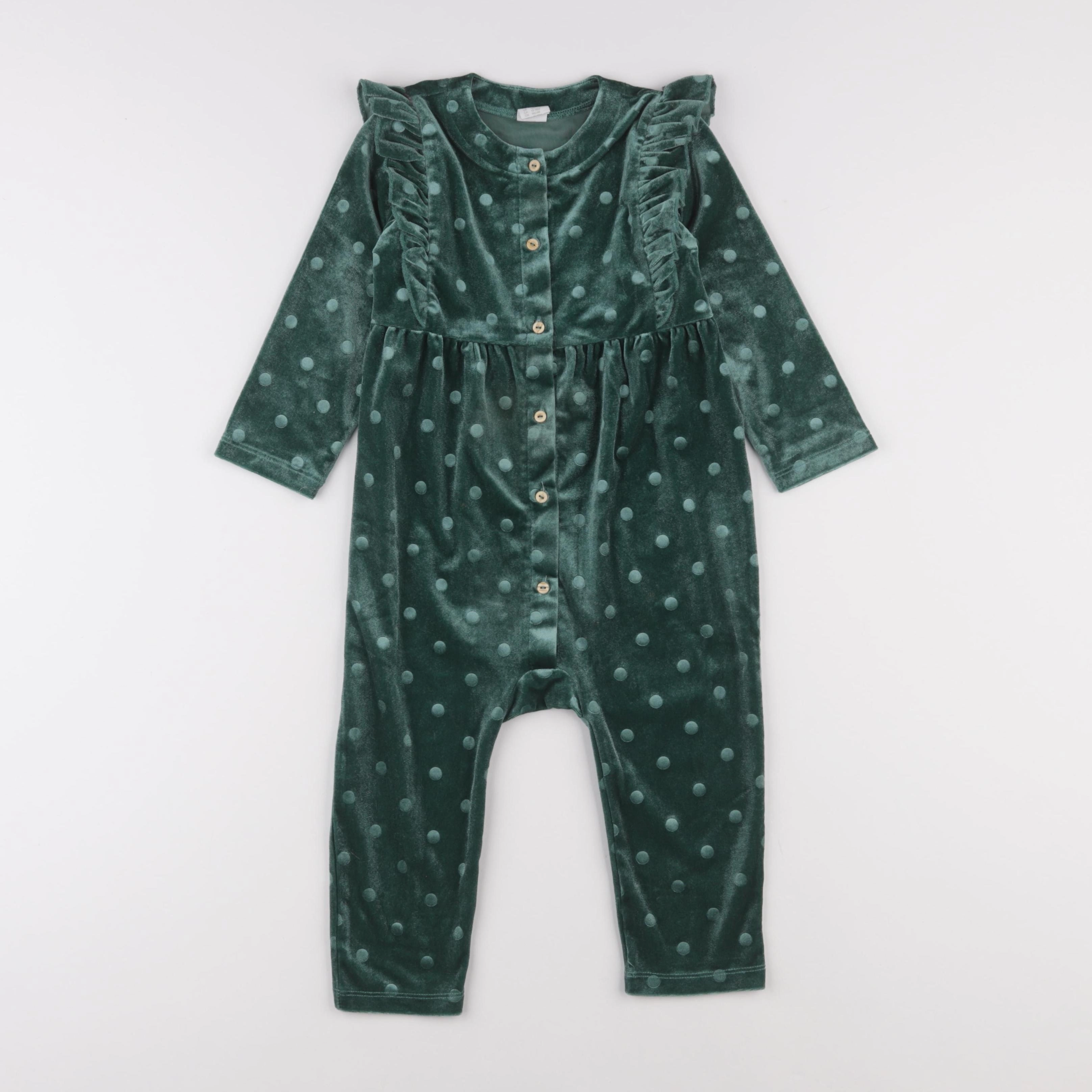 H&M - combinaison vert - 12/18 mois