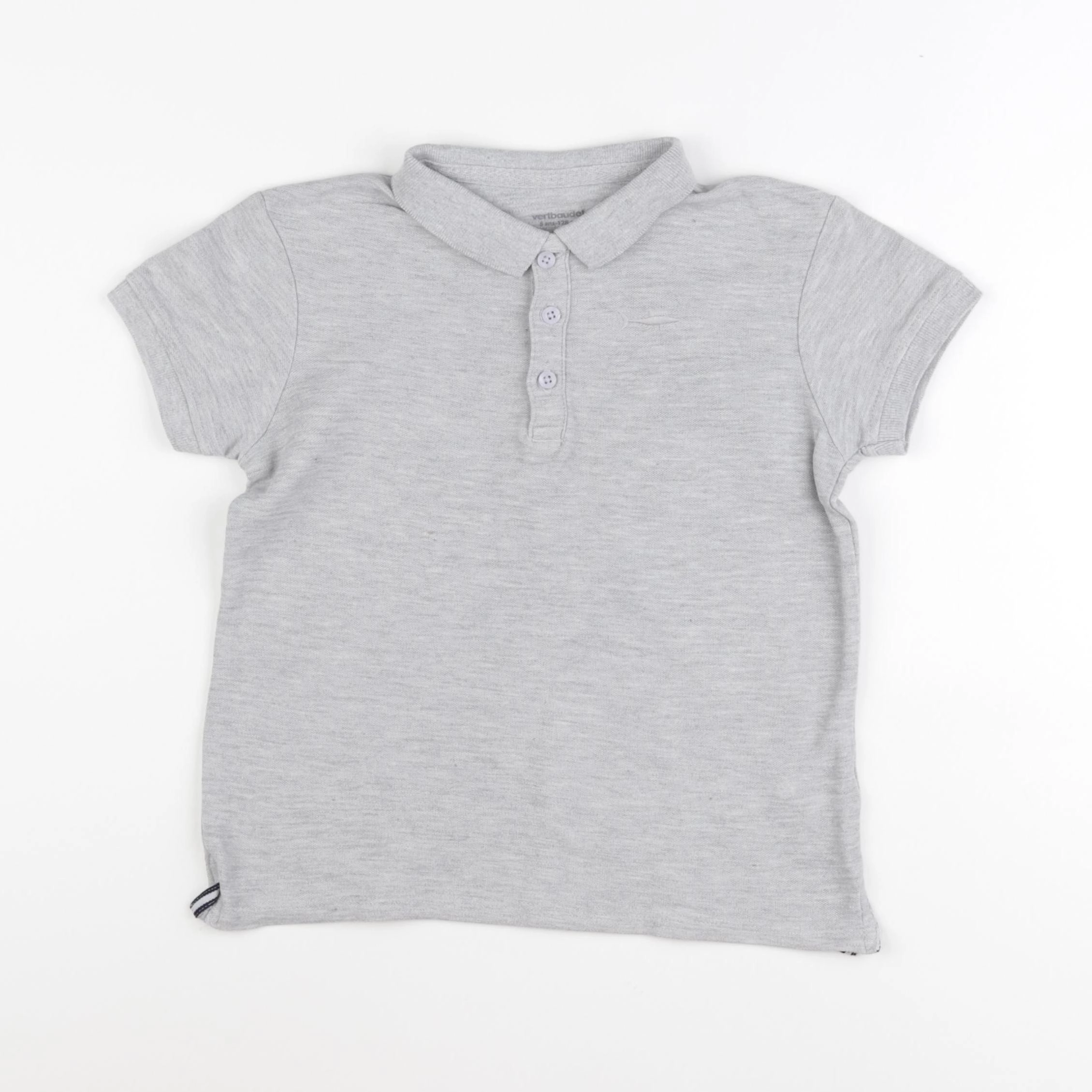 Vertbaudet - polo gris - 8 ans