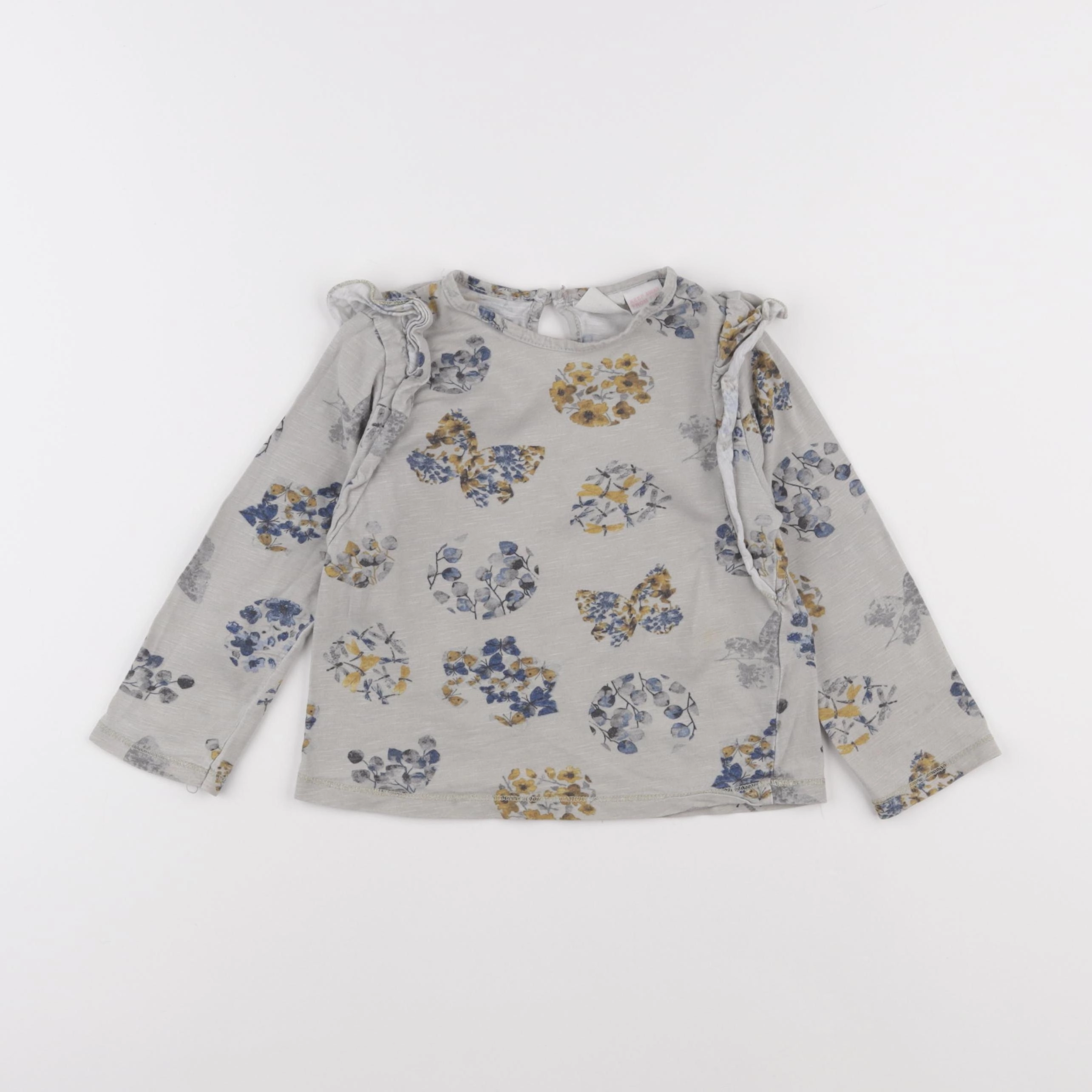 Zara - tee-shirt gris - 2/3 ans