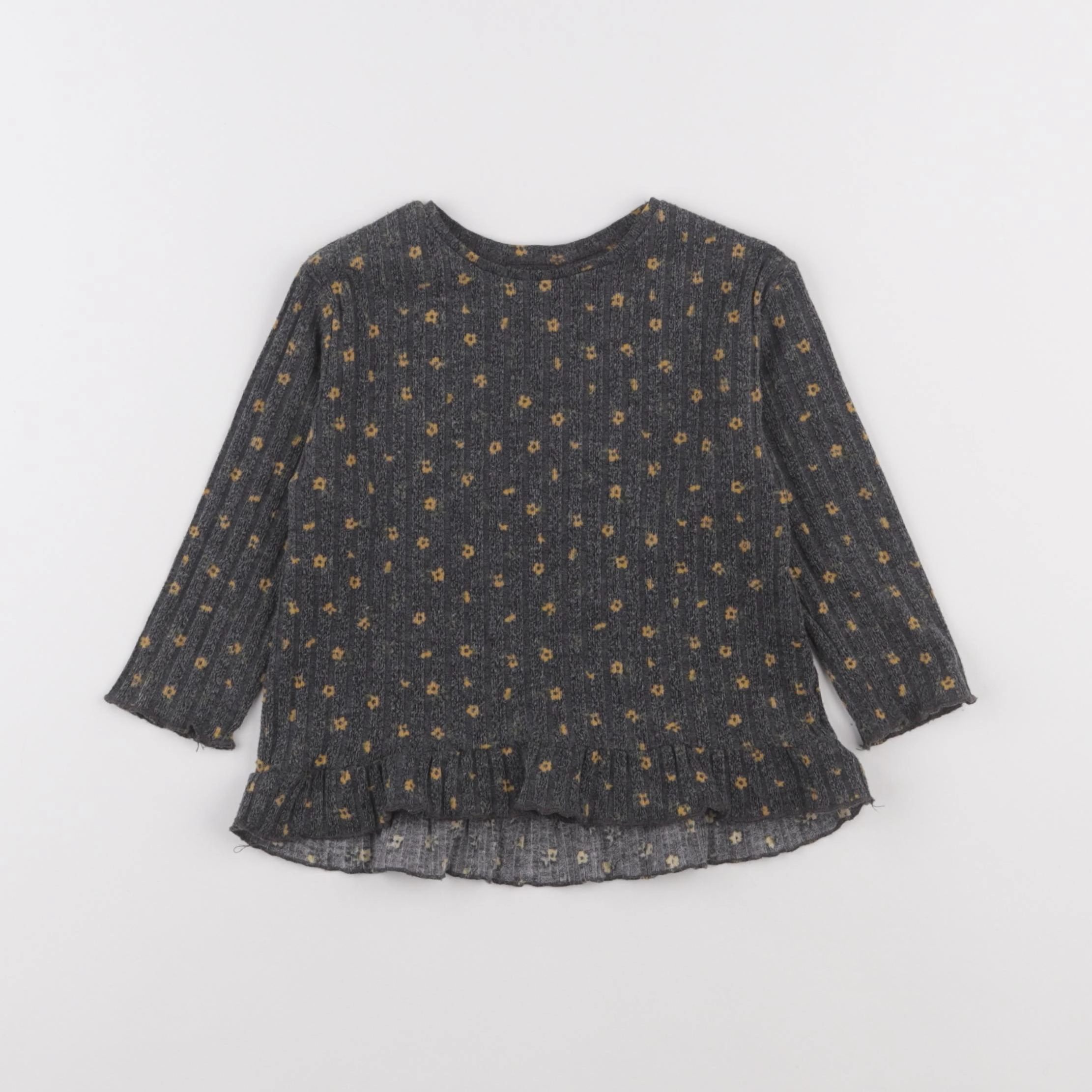 Zara - tee-shirt gris - 9/12 mois