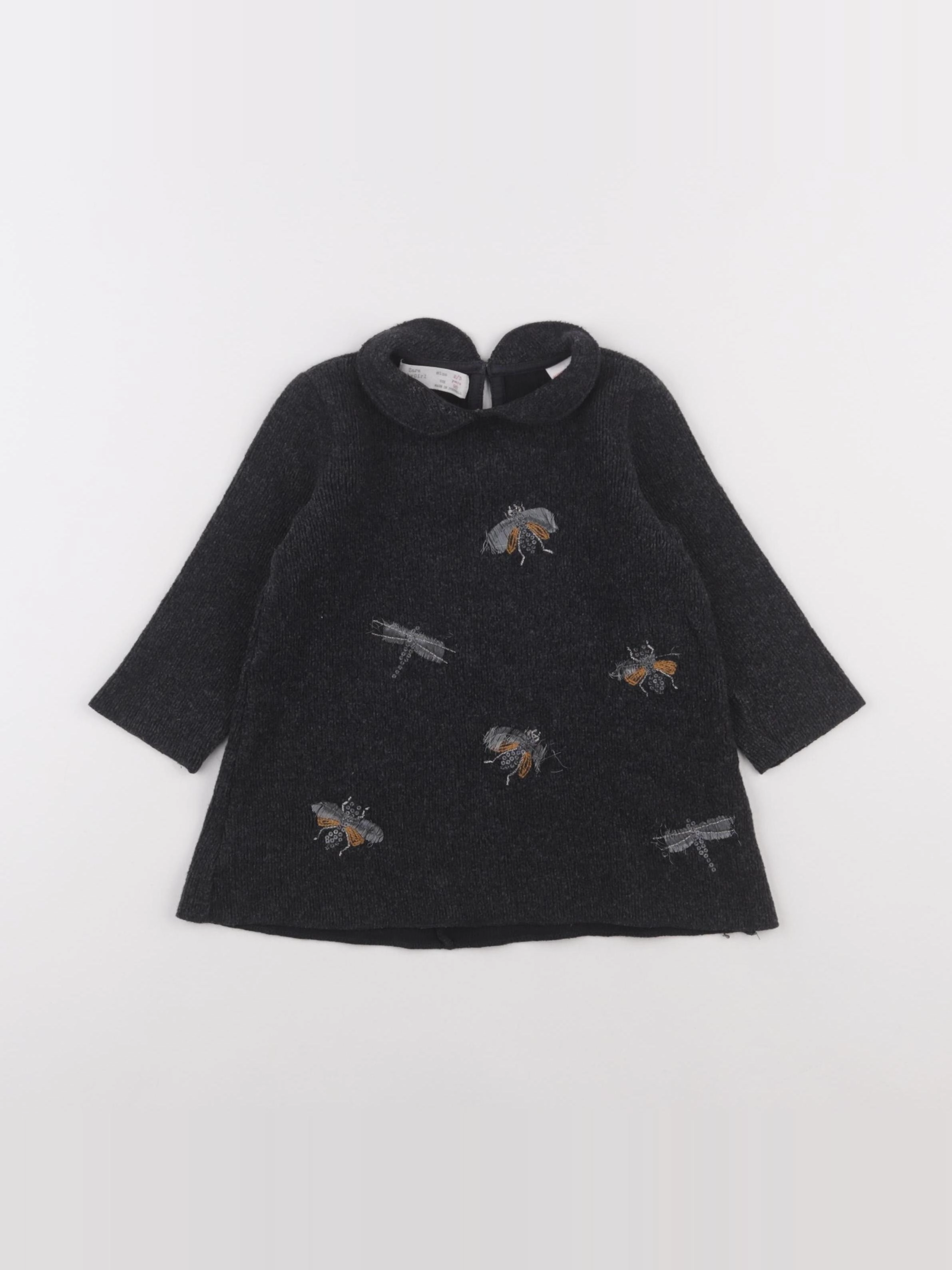 Zara - robe gris - 2/3 ans