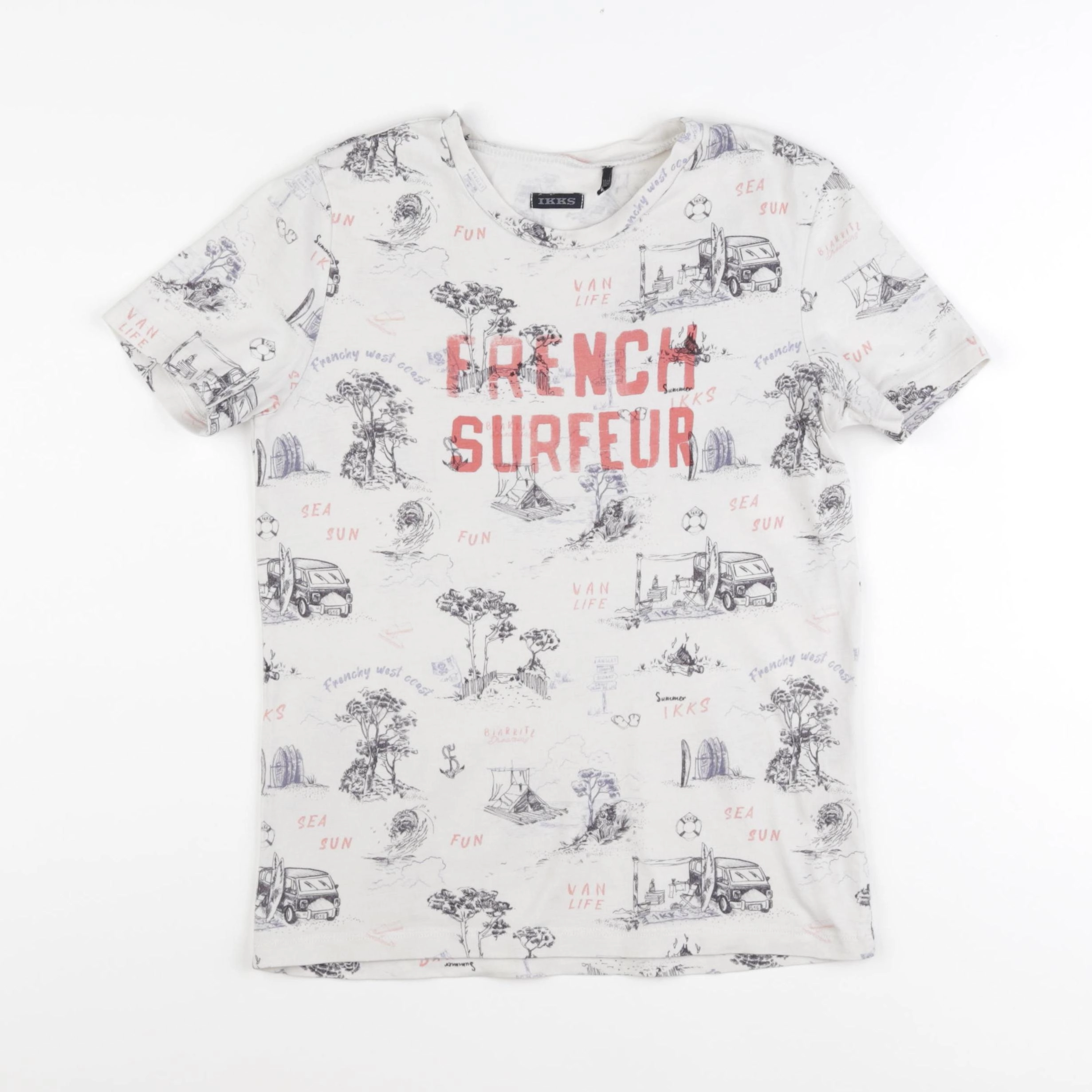 IKKS - tee-shirt multicolore - 10 ans
