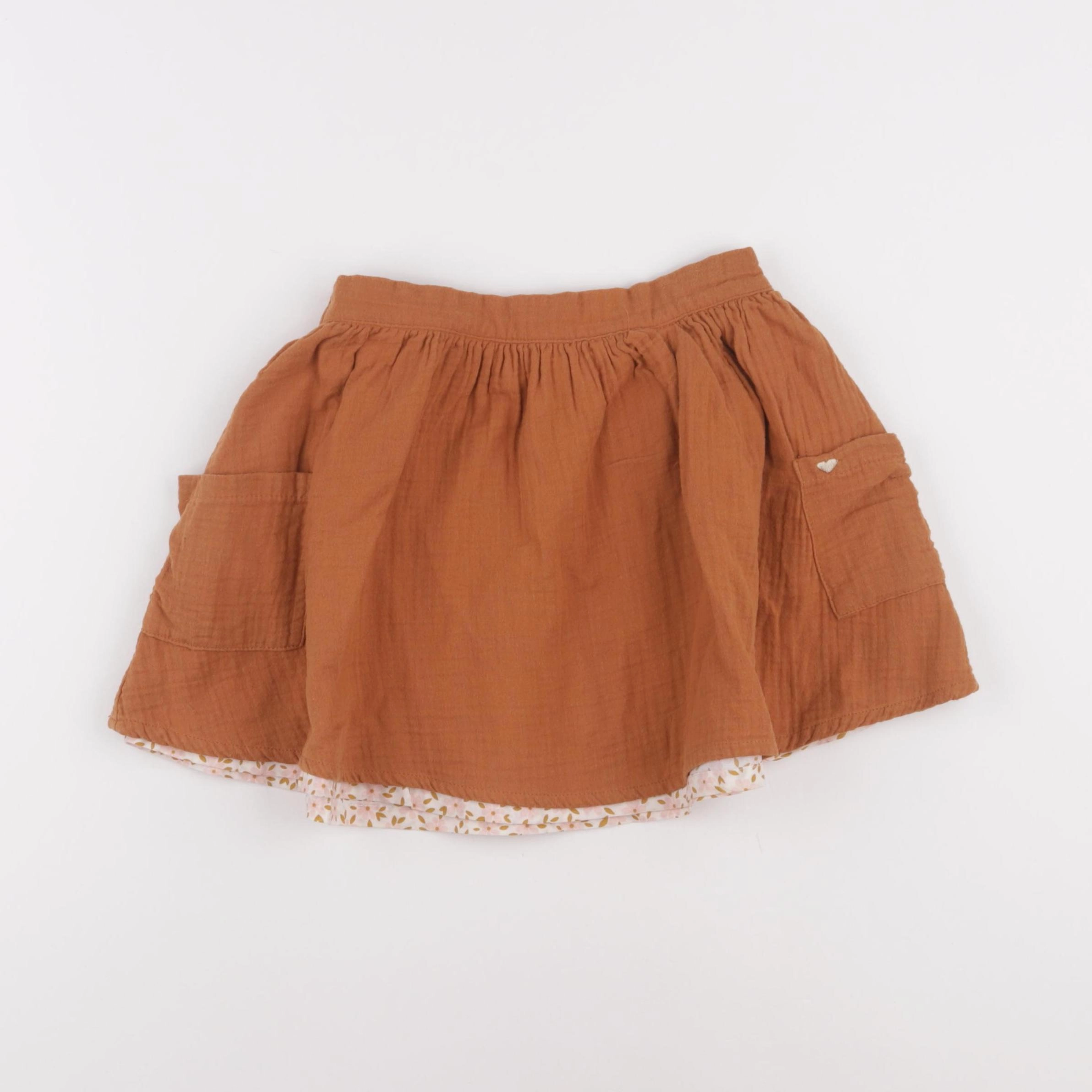 Vertbaudet - jupe marron - 8 ans