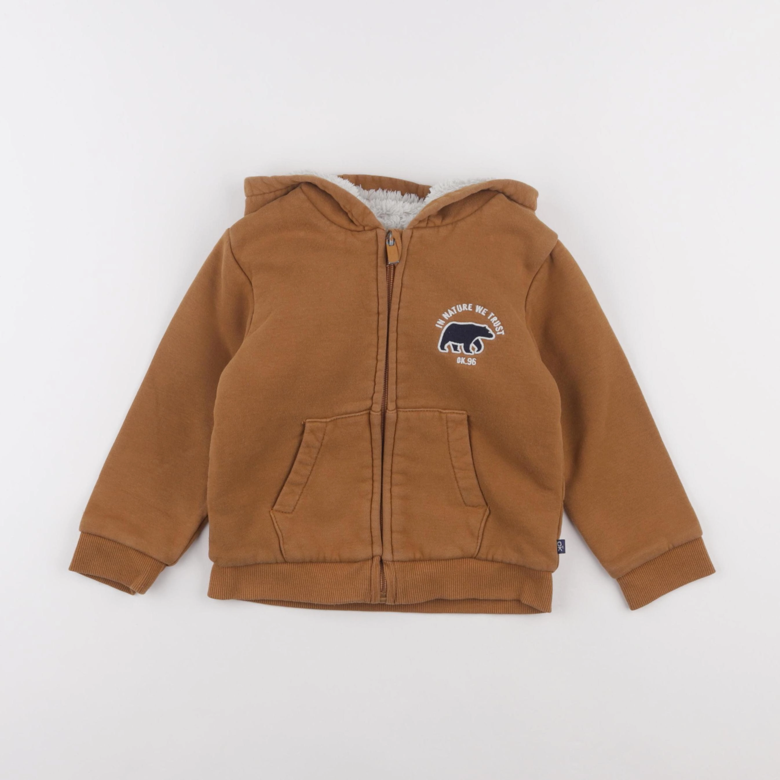 Okaidi - sweat marron - 4 ans