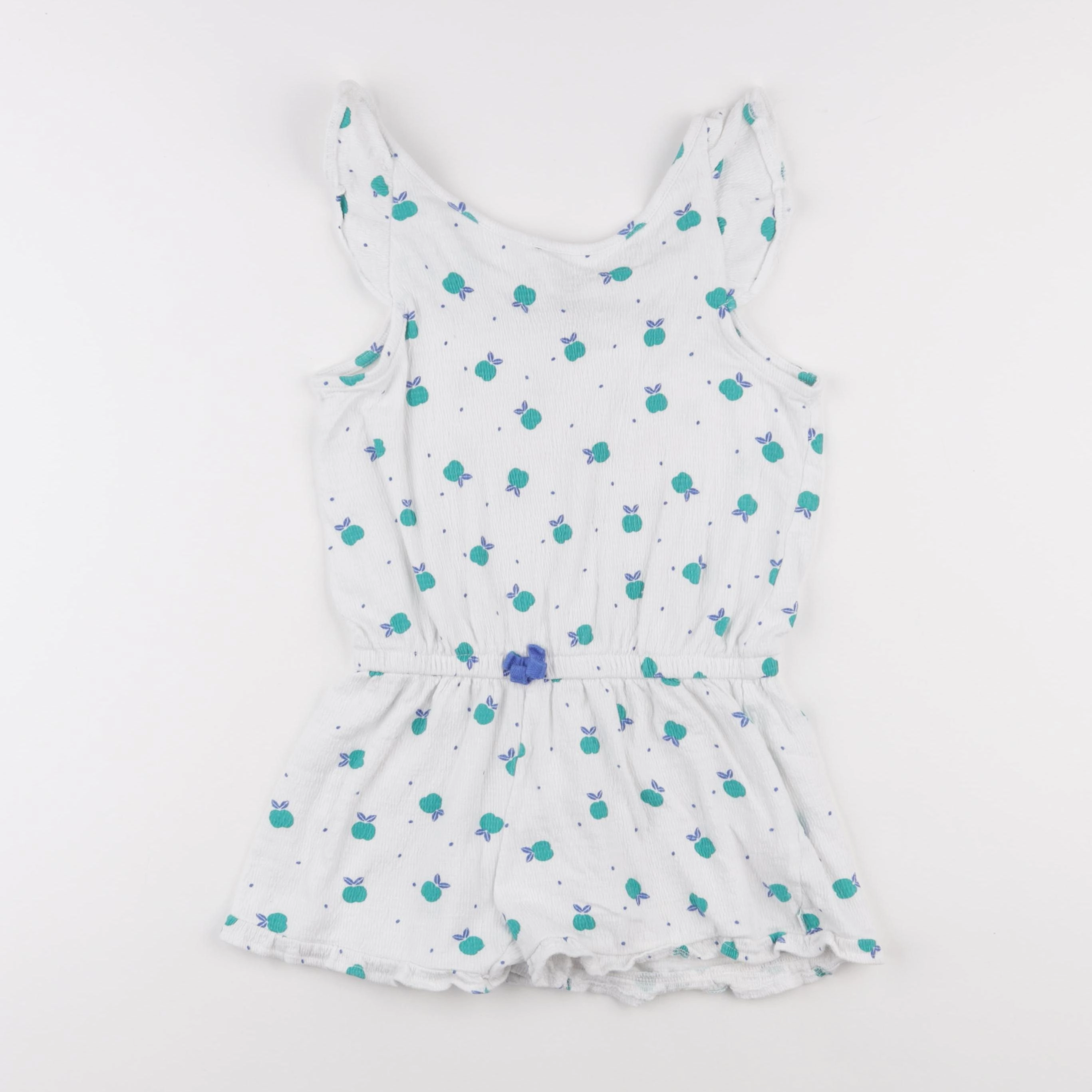 Okaidi - combinaison blanc, vert - 7 ans