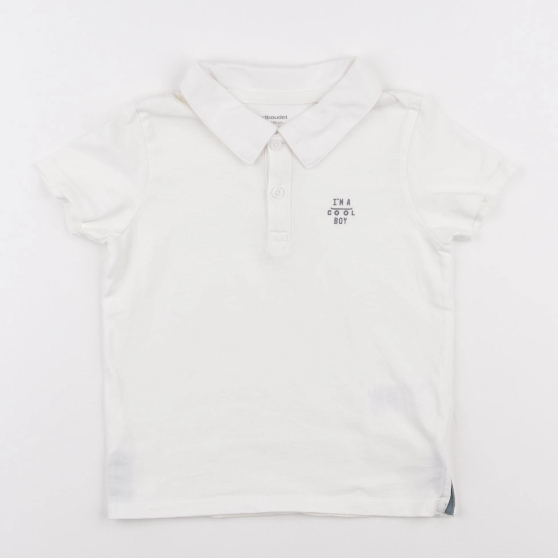 Vertbaudet - polo blanc - 4 ans