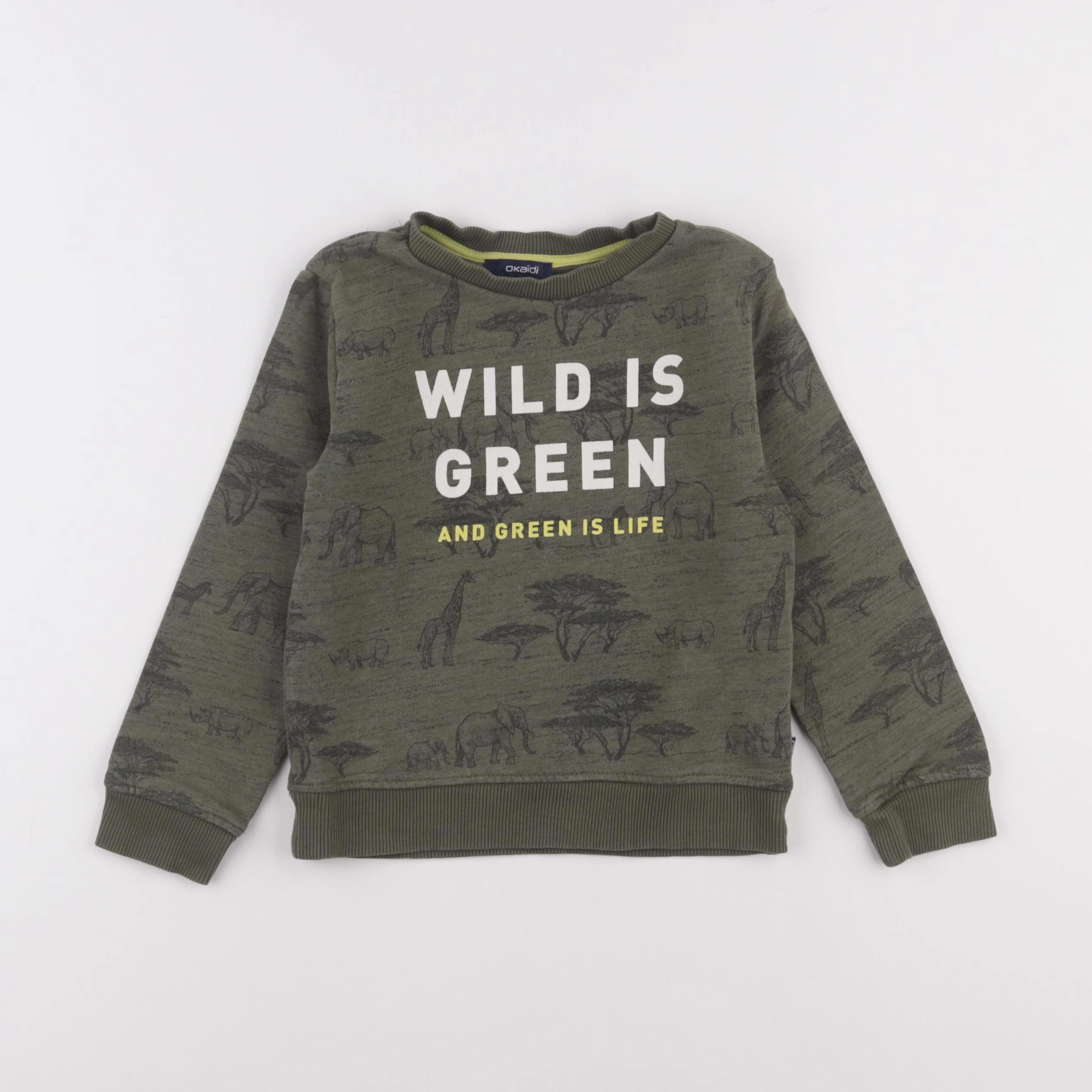 Okaidi - sweat vert - 4 ans