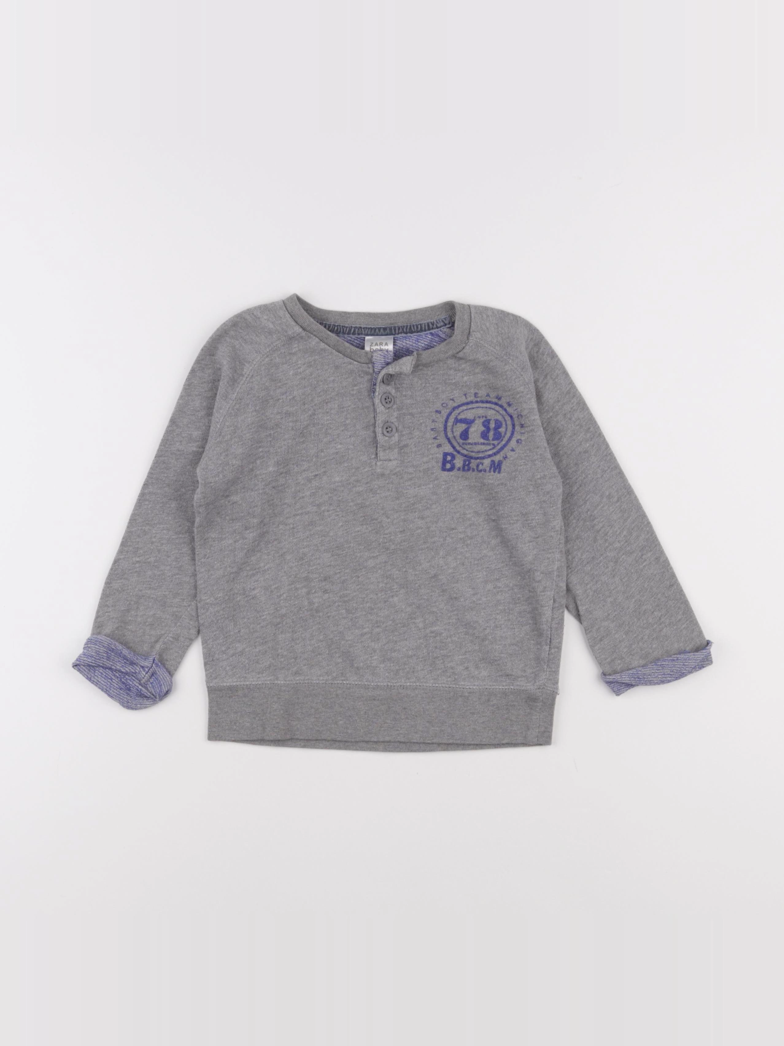Zara - pull gris - 18/24 mois