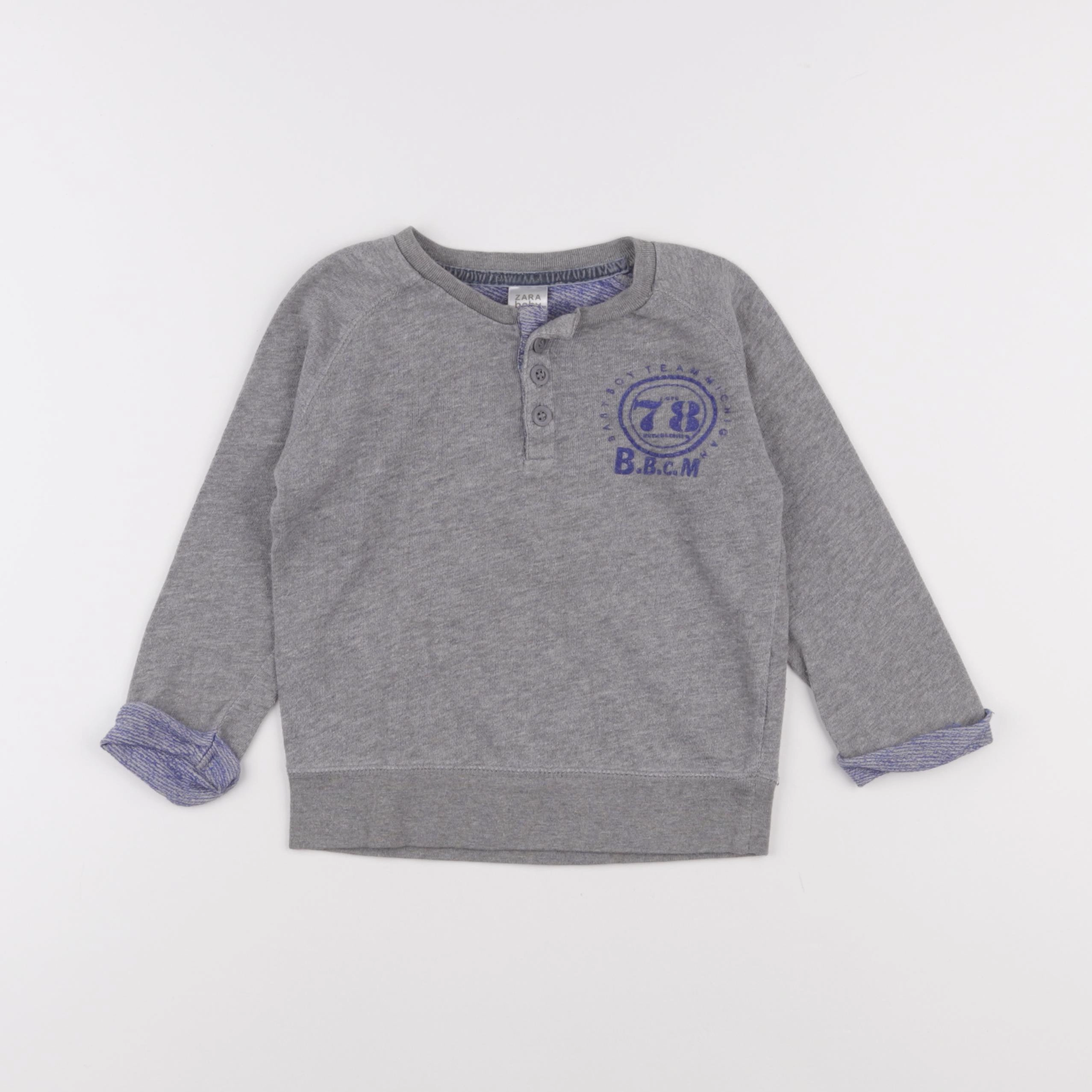 Zara - pull gris - 18/24 mois