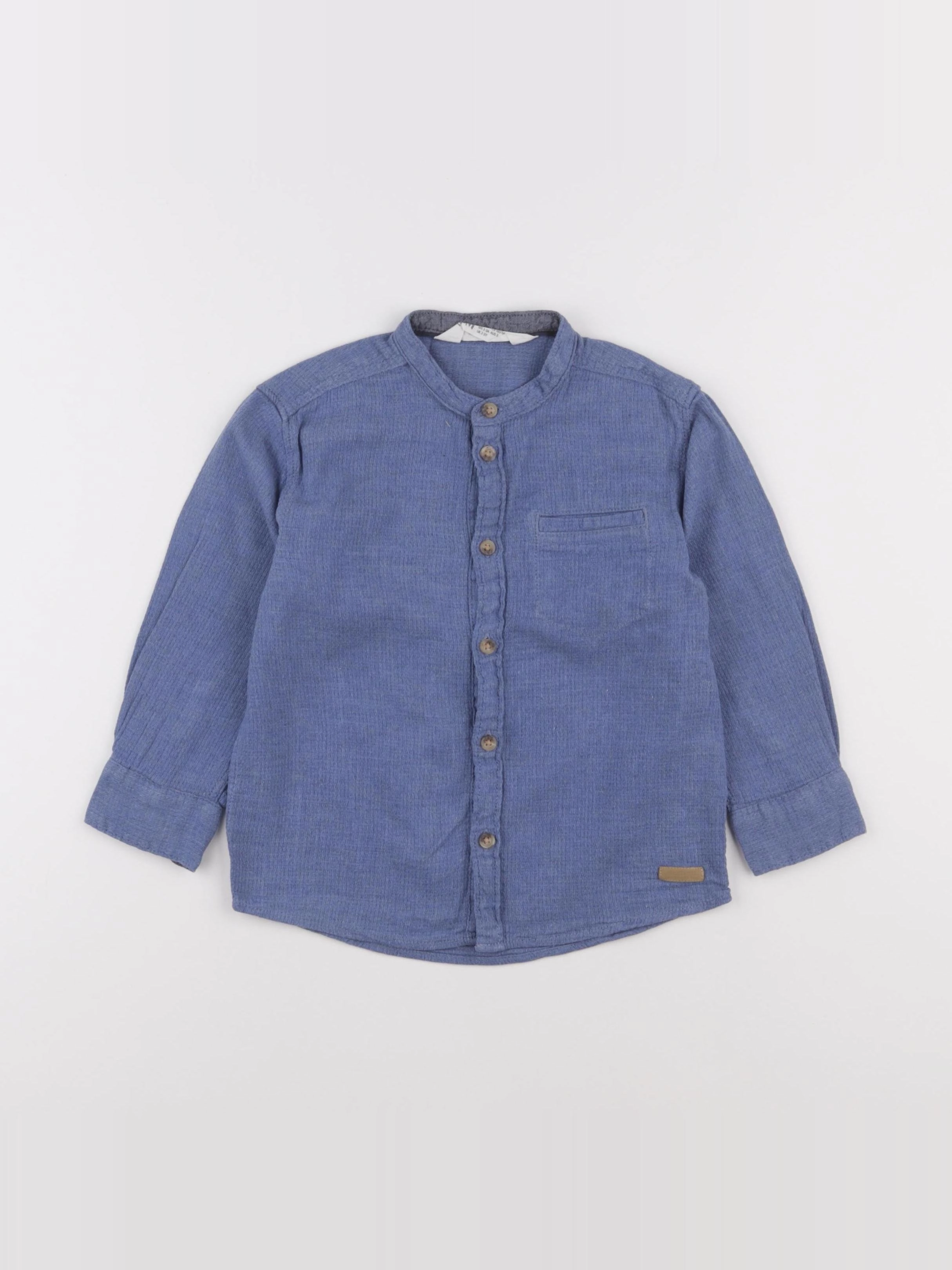 H&M - chemise bleu - 2/3 ans