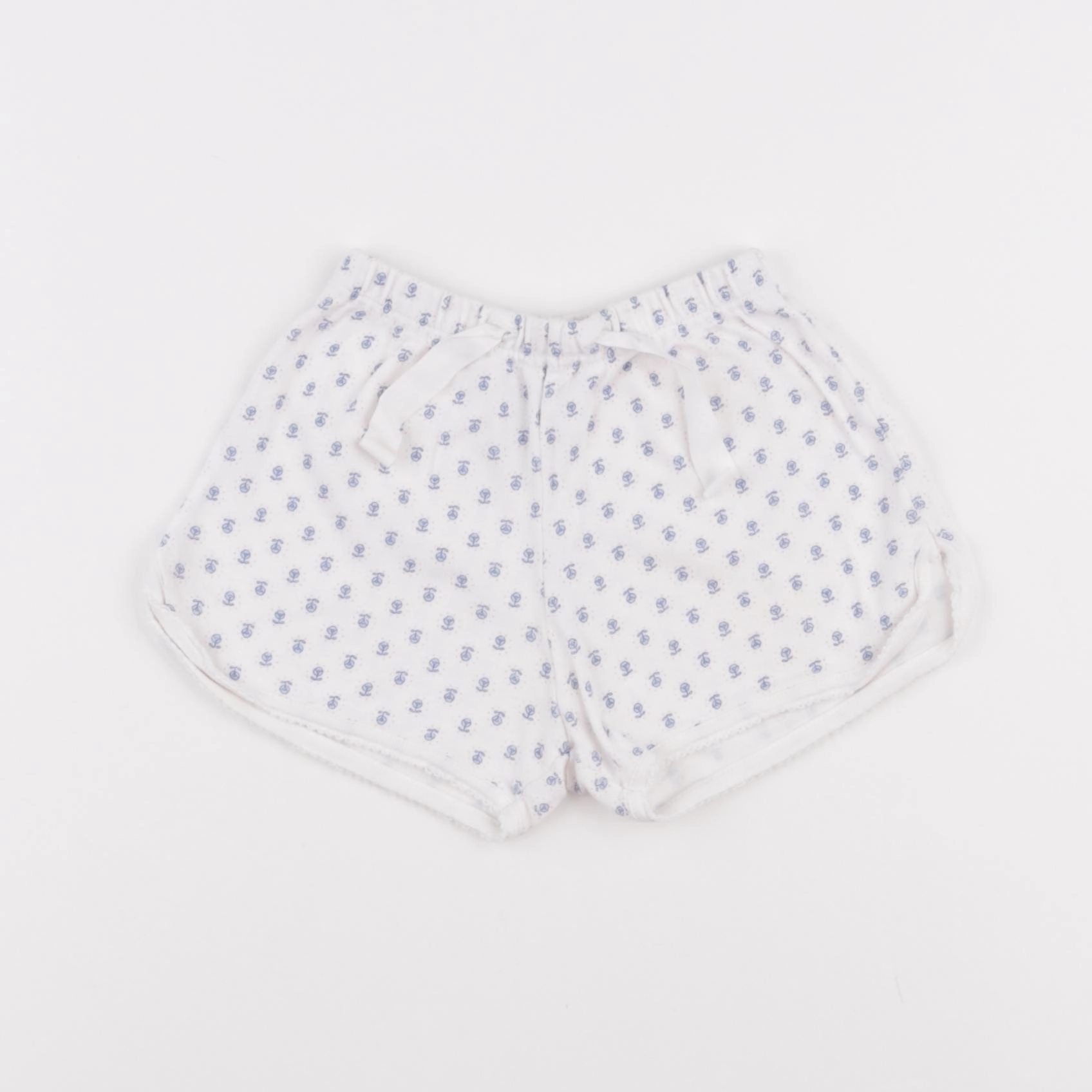Petit Bateau - short blanc, bleu - 4 ans