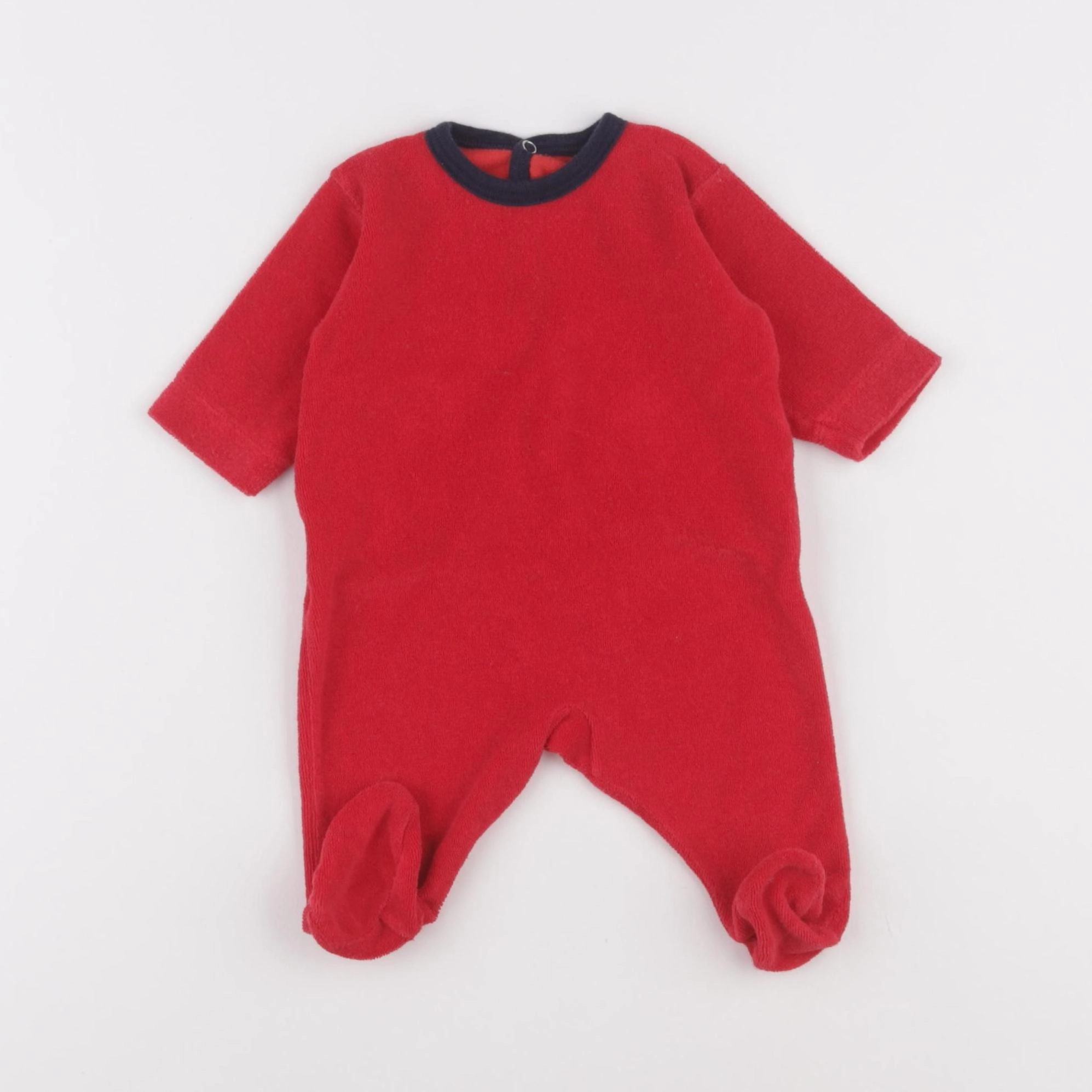 Petit Bateau - pyjama coton rouge - 1 mois