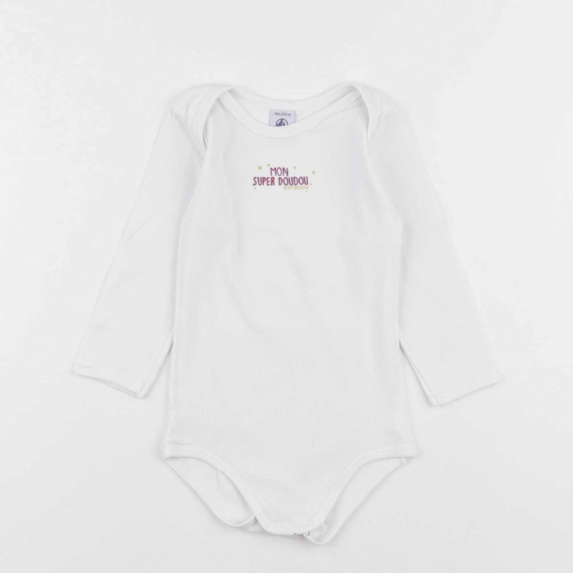 Petit Bateau - body blanc - 18 mois