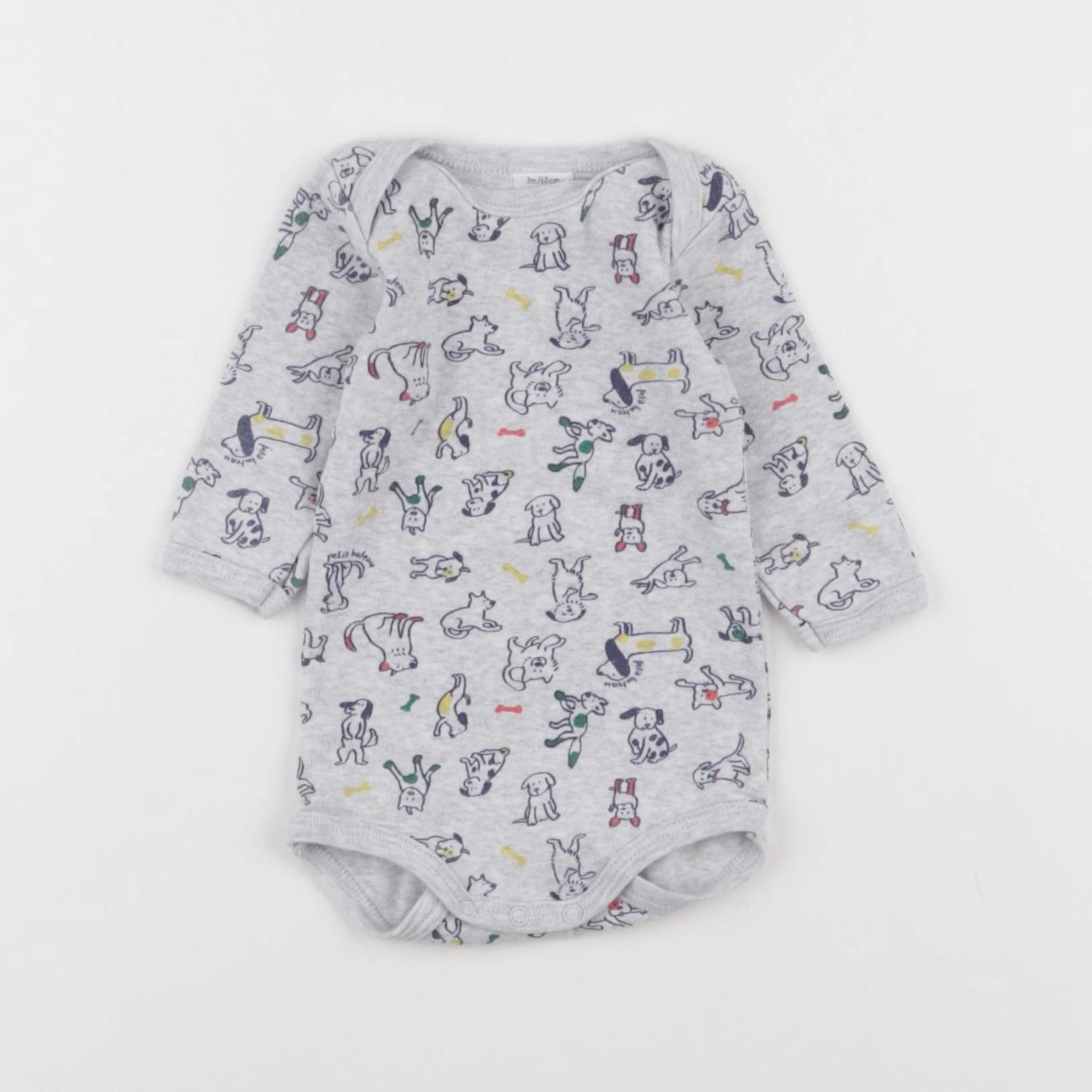 Petit Bateau - body multicolore - 3 mois