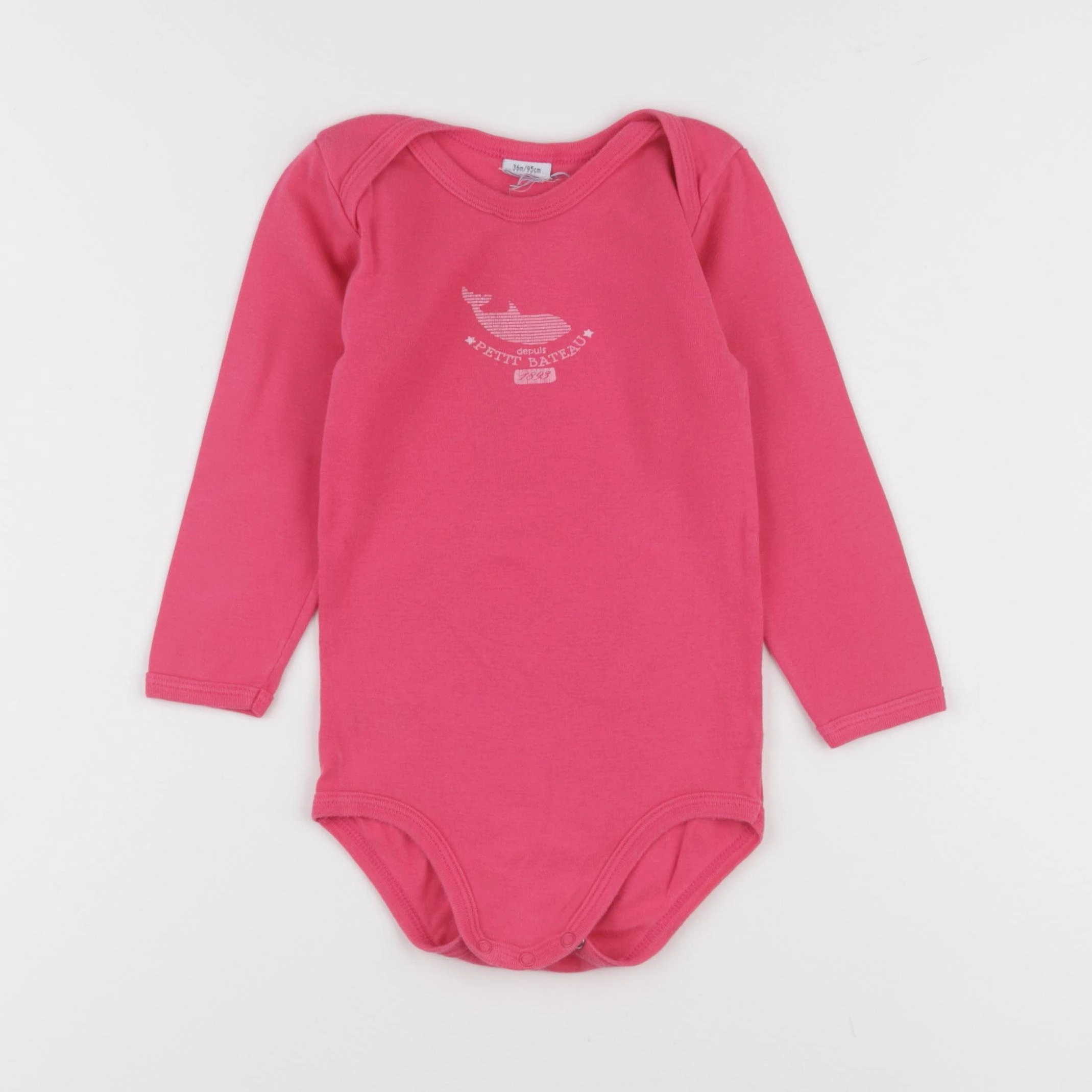 Petit Bateau - body rose - 36 mois