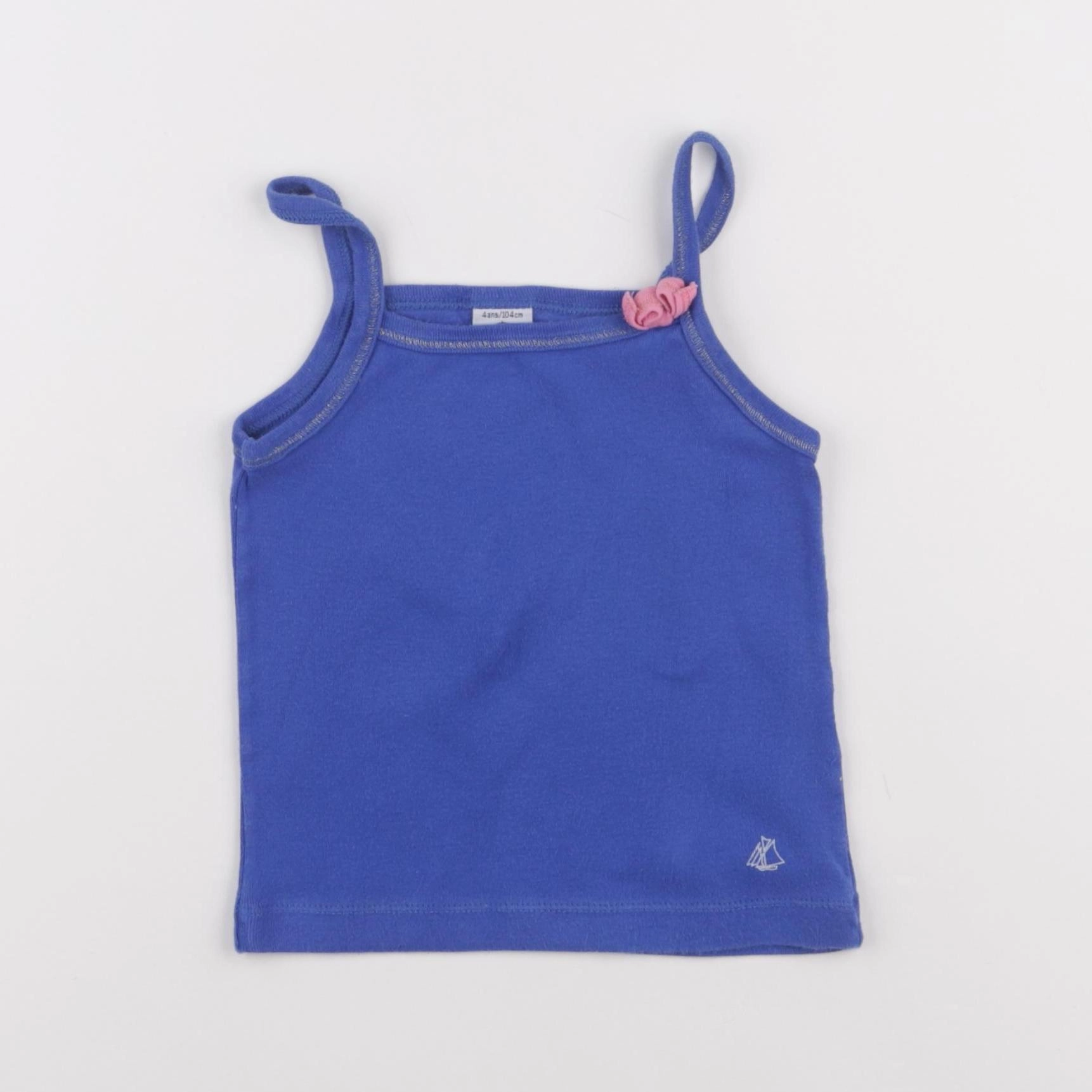 Petit Bateau - débardeur bleu - 4 ans