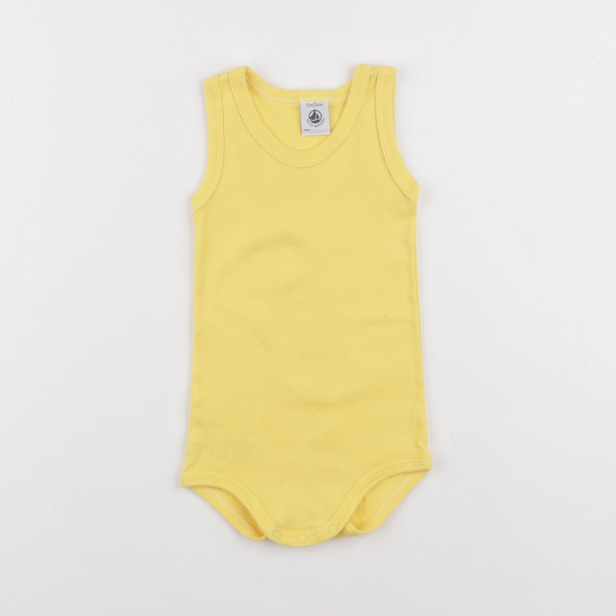 Petit Bateau - body jaune - 12 mois