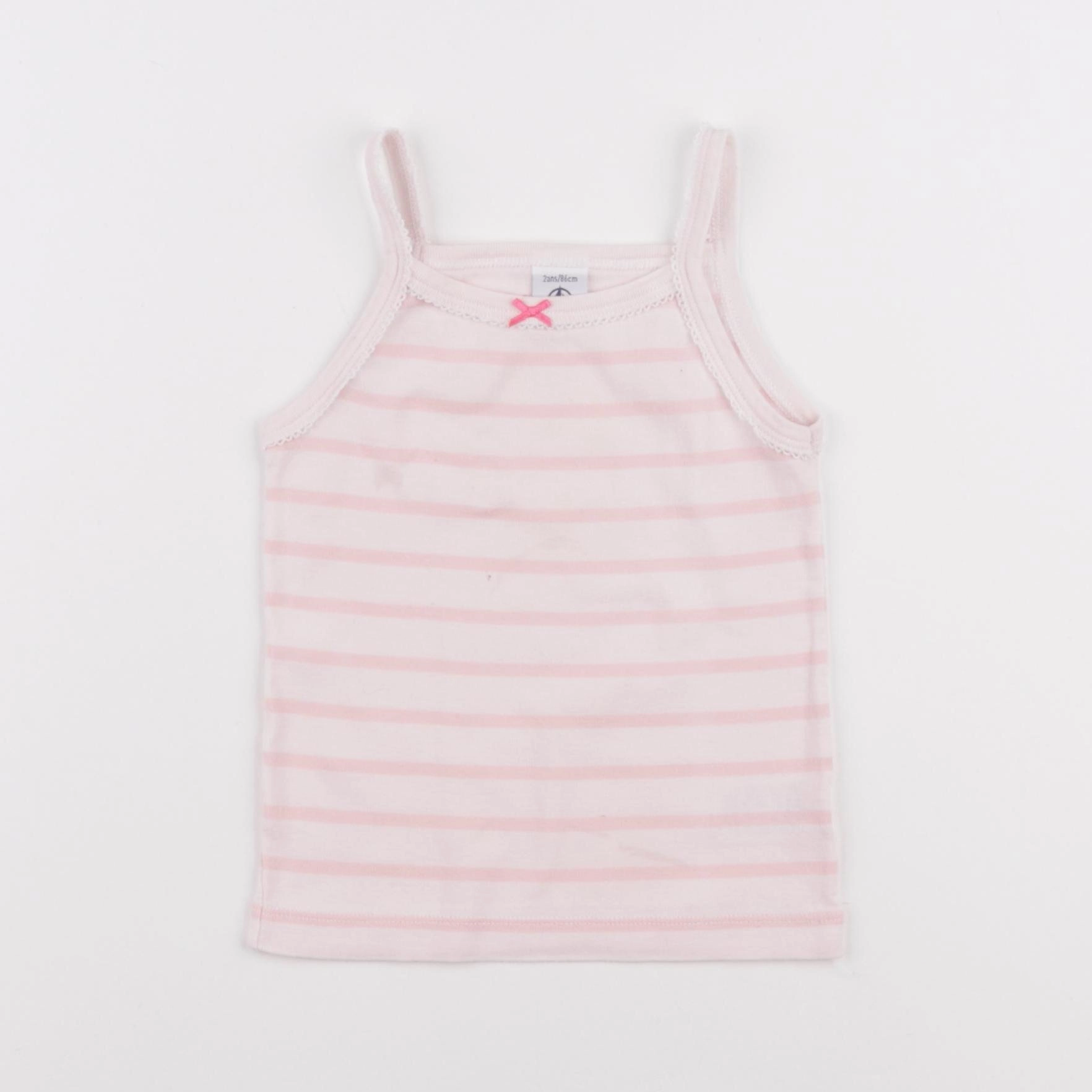 Petit Bateau - maillot de corps rose - 2 ans