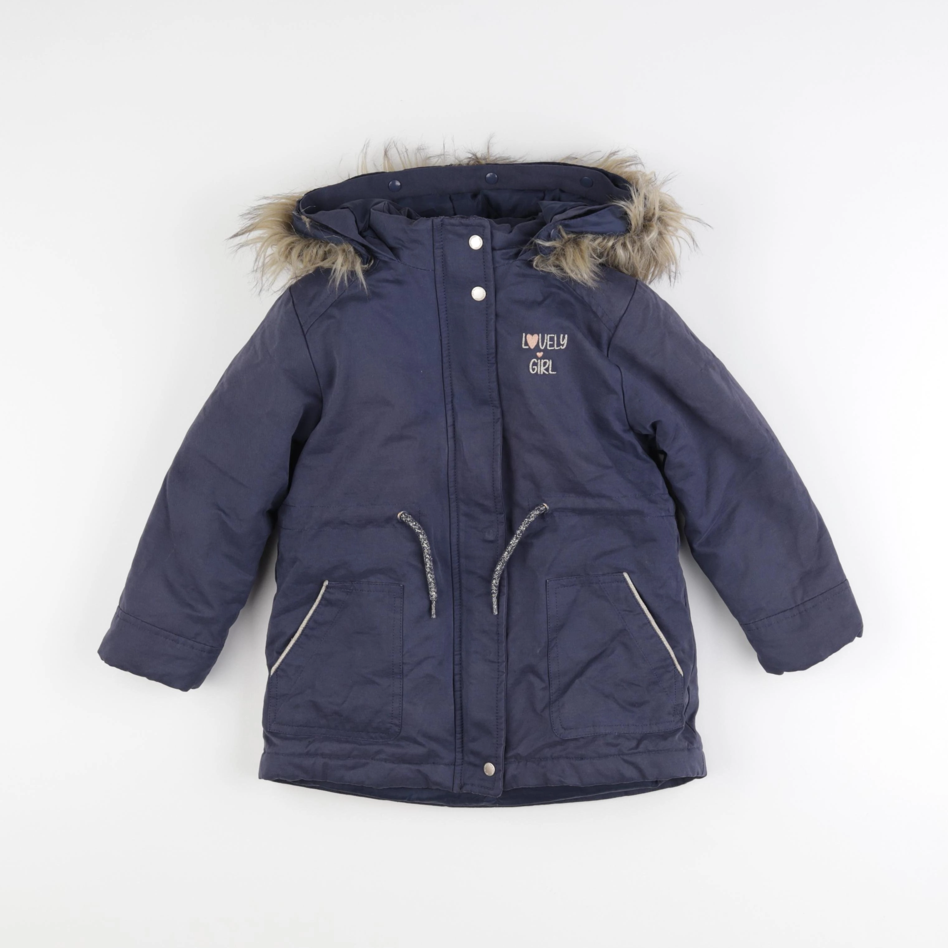 Vertbaudet - manteau doublure amovible bleu - 5 ans