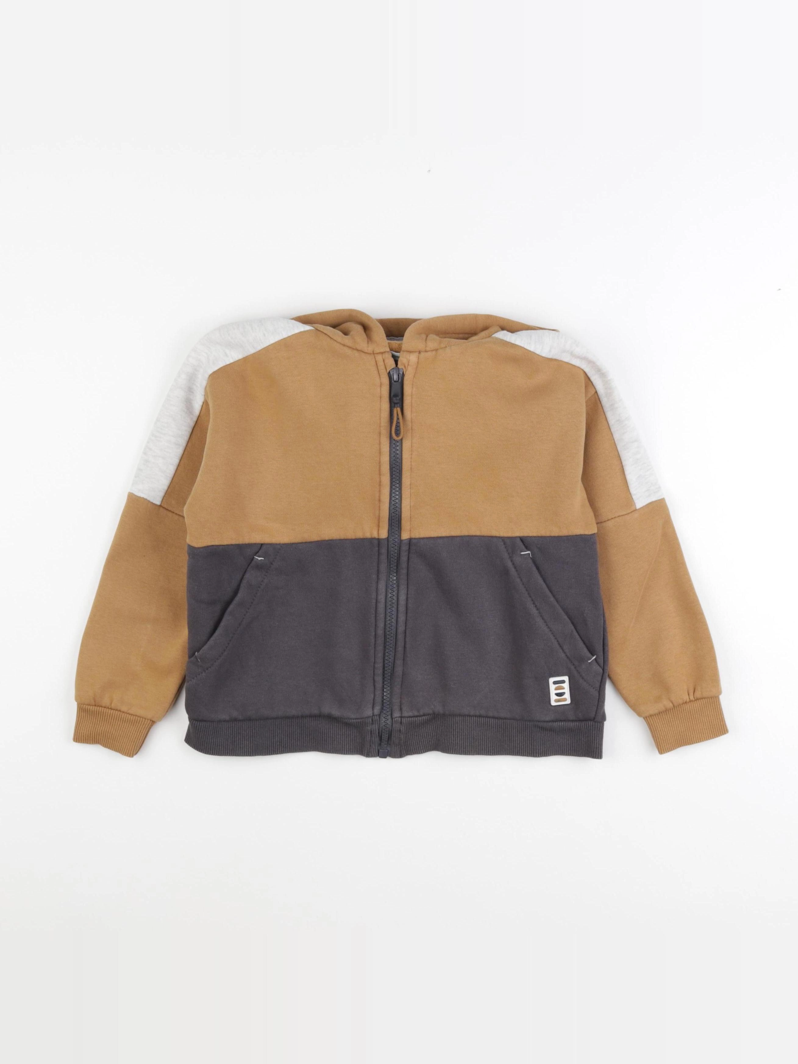 Vertbaudet - sweat marron - 5 ans