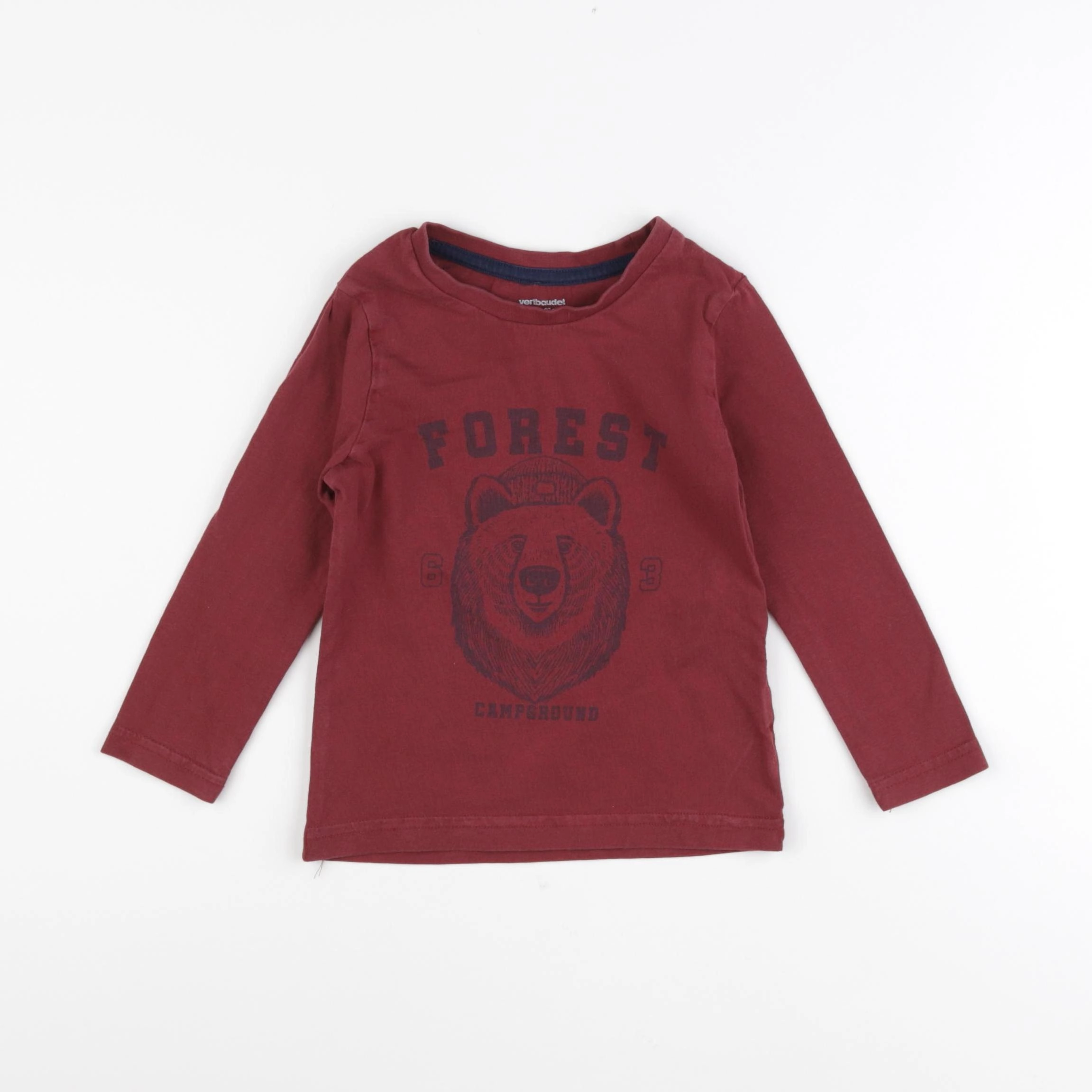 Vertbaudet - tee-shirt rouge - 3 ans