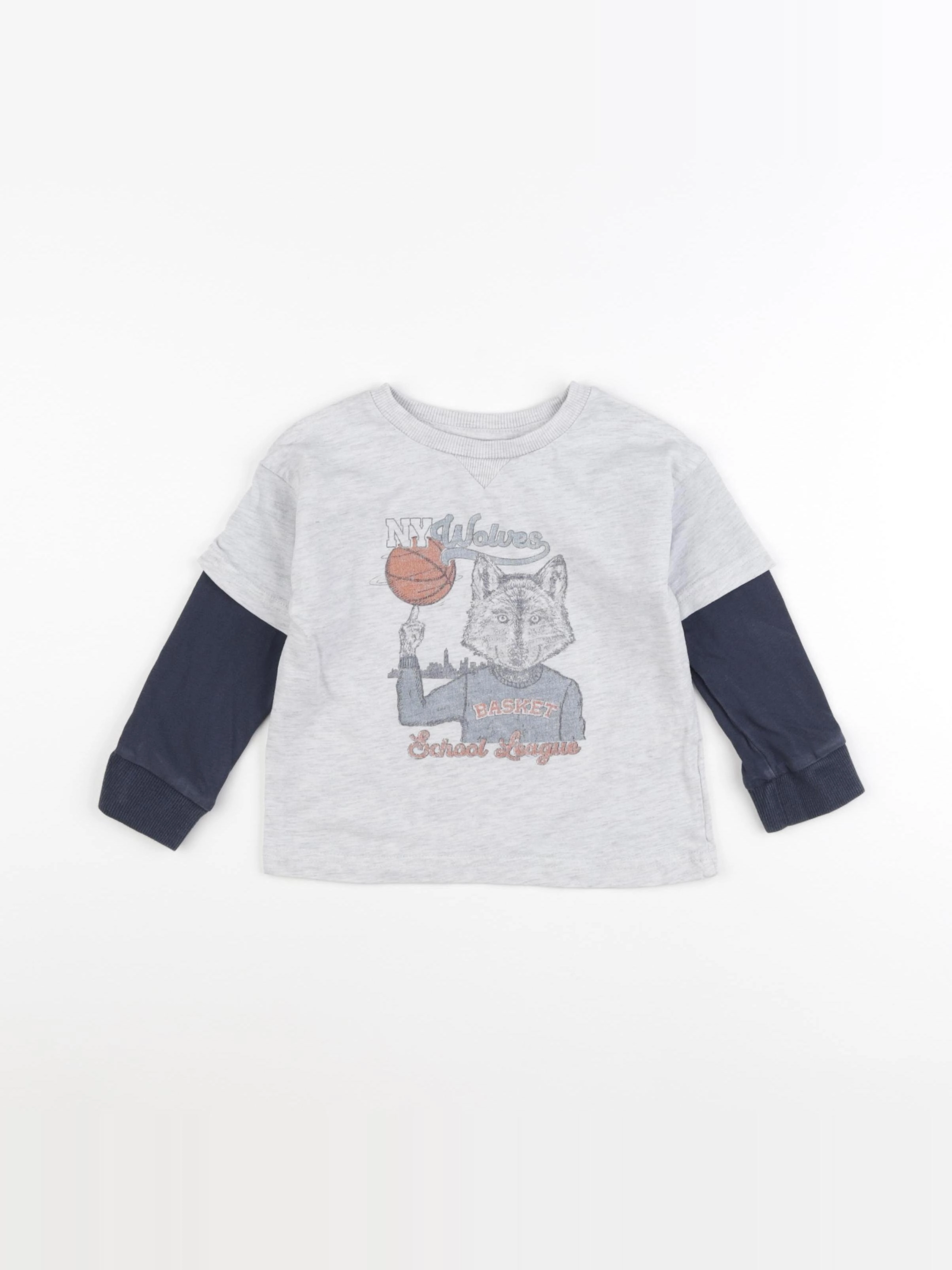 Vertbaudet - tee-shirt gris - 3 ans