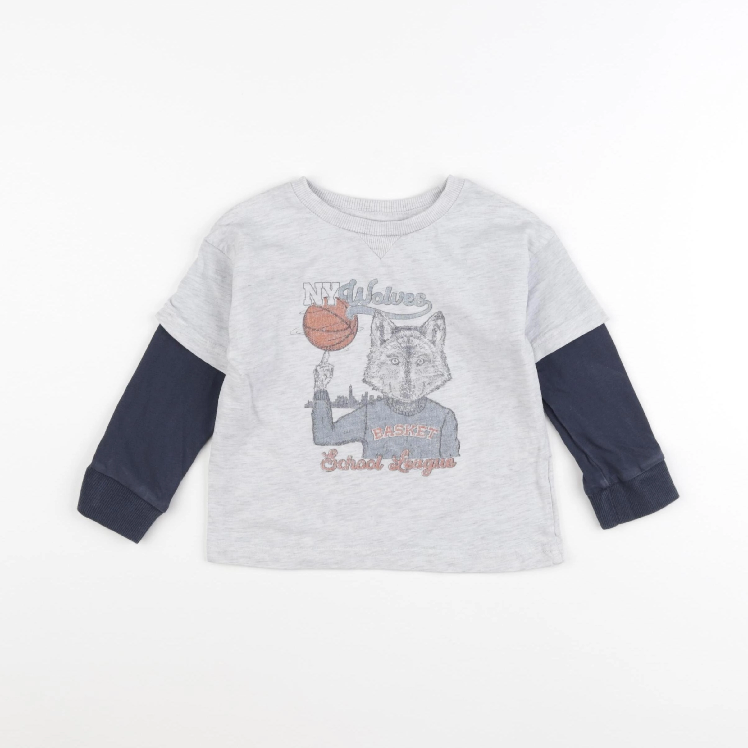 Vertbaudet - tee-shirt gris - 3 ans