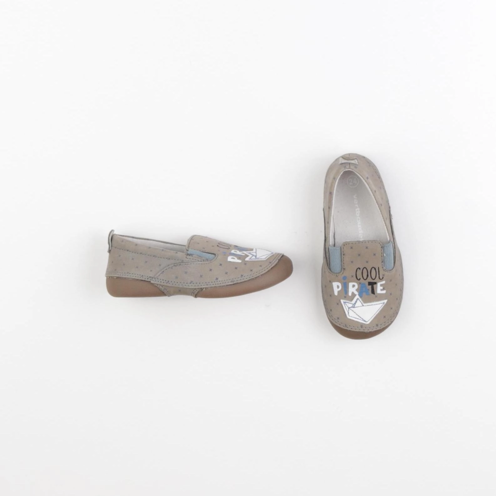 Vertbaudet - chaussons gris - pointure 24
