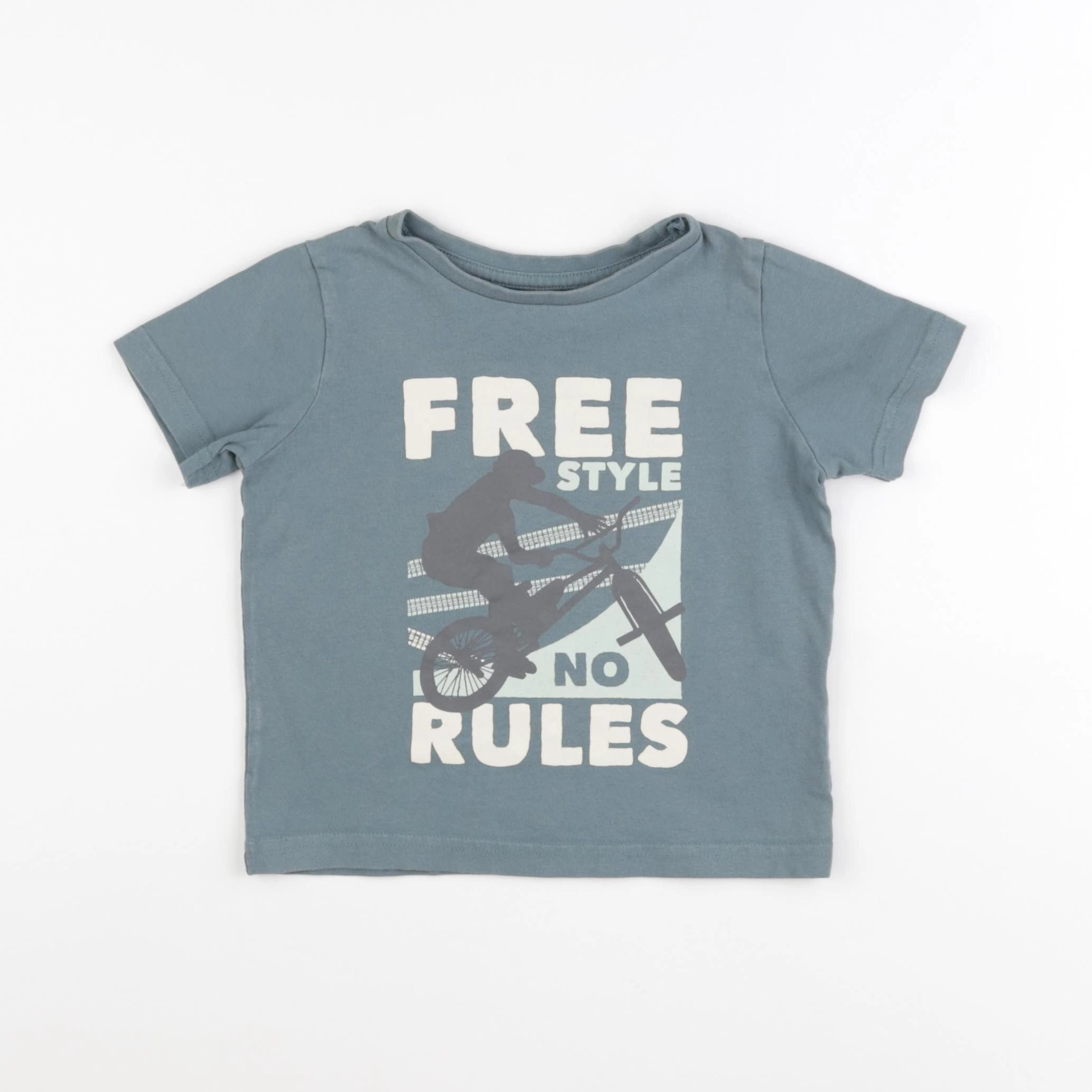 Vertbaudet - tee-shirt bleu - 3 ans