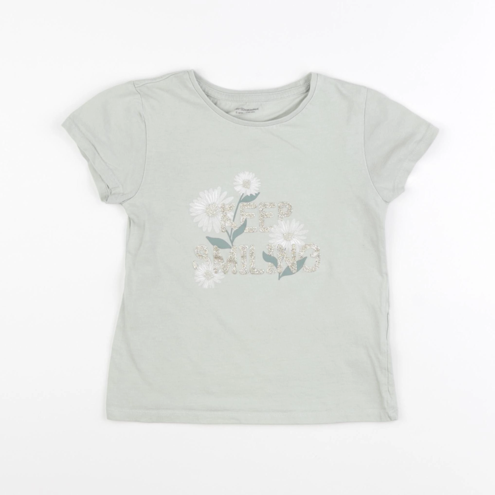 Vertbaudet - tee-shirt vert - 6 ans