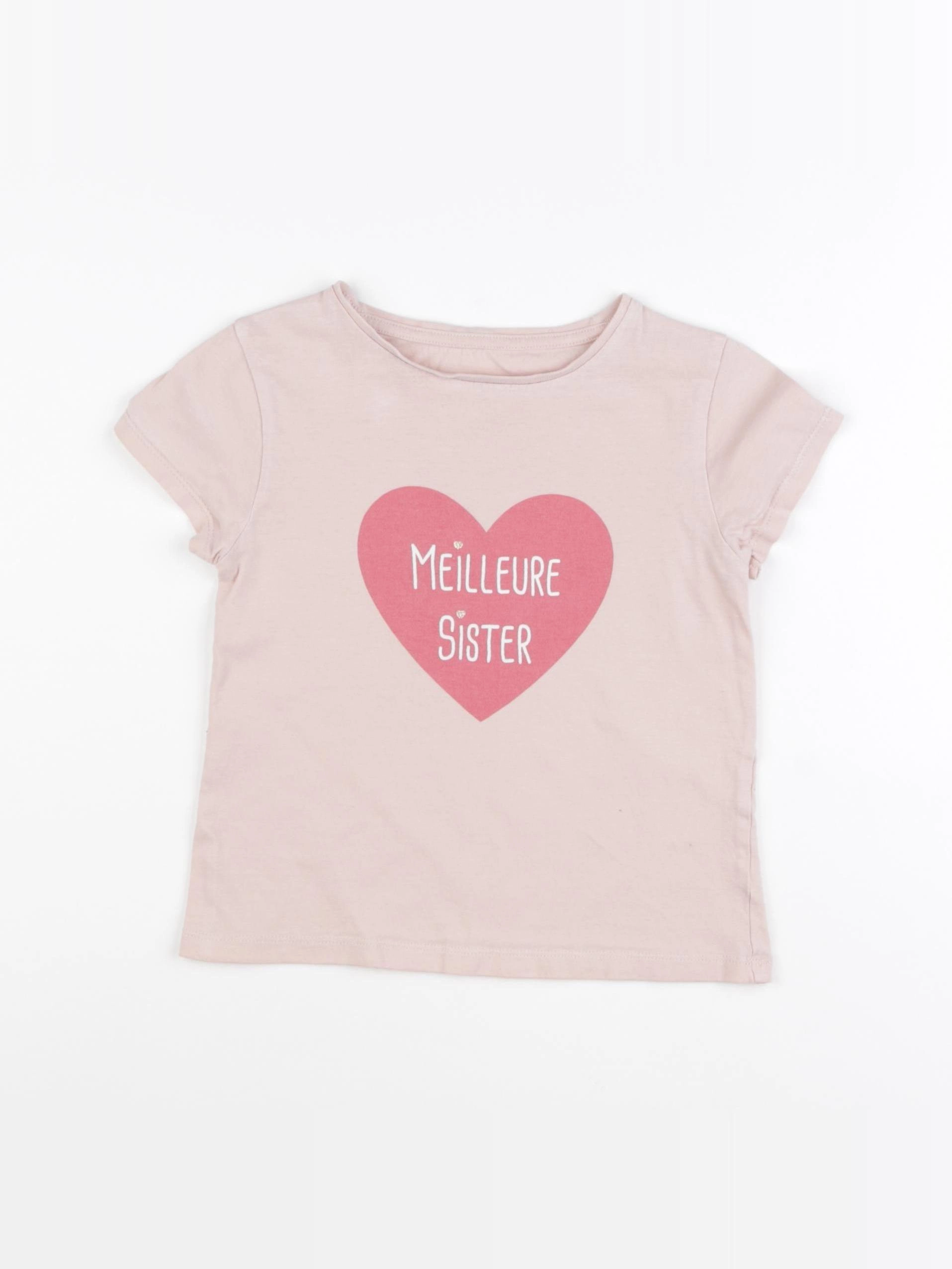 Vertbaudet - tee-shirt rose - 6 ans