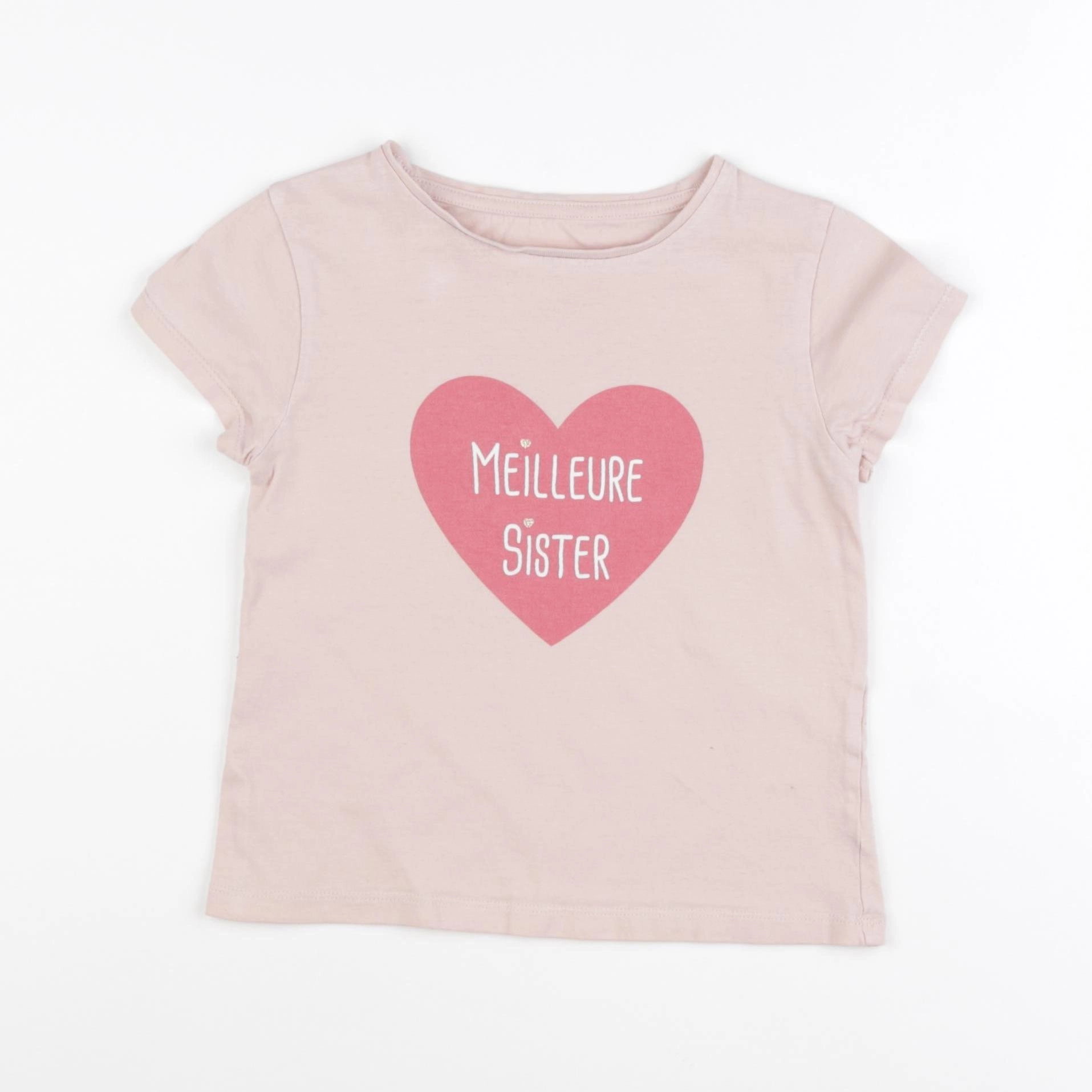 Vertbaudet - tee-shirt rose - 6 ans