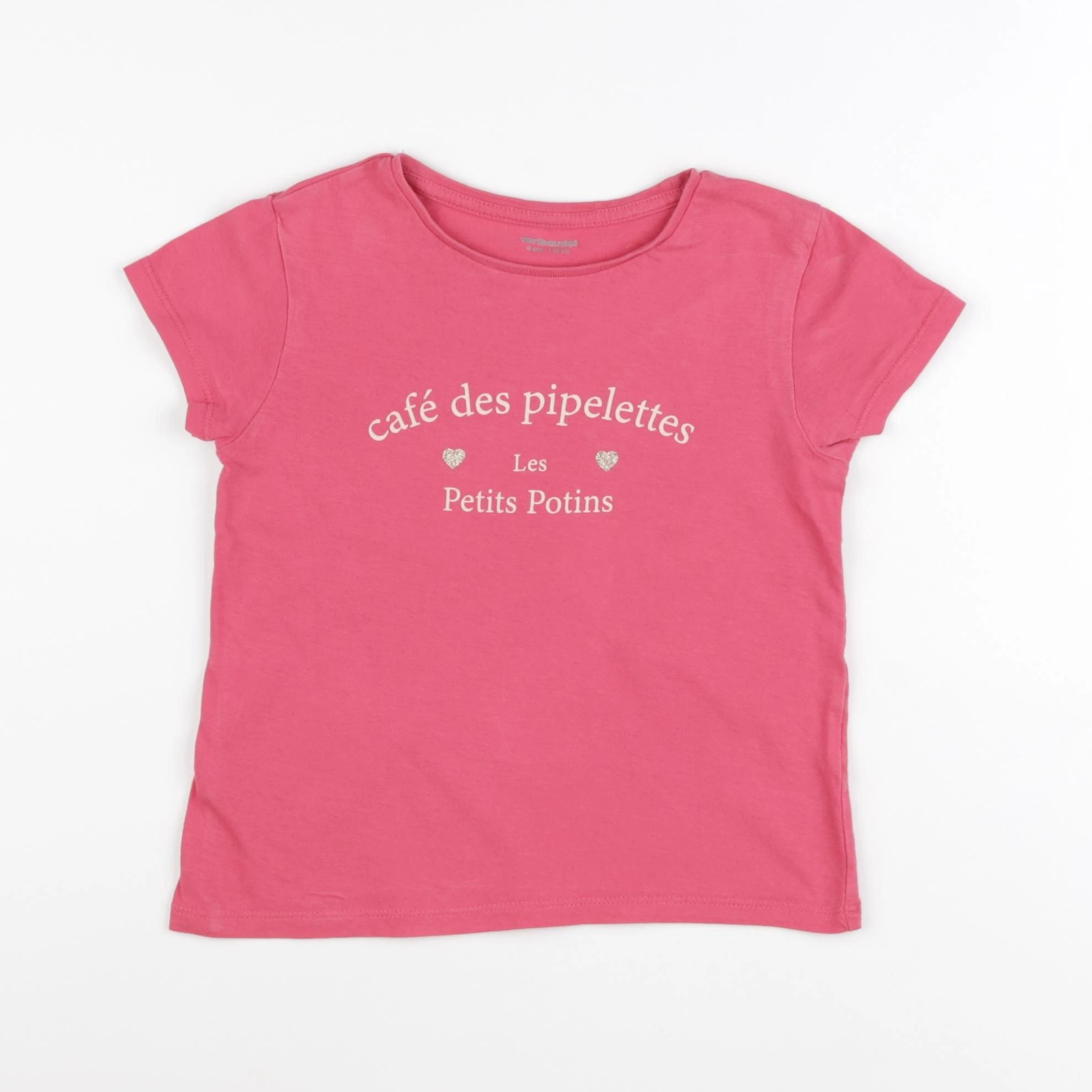 Vertbaudet - tee-shirt rose - 6 ans