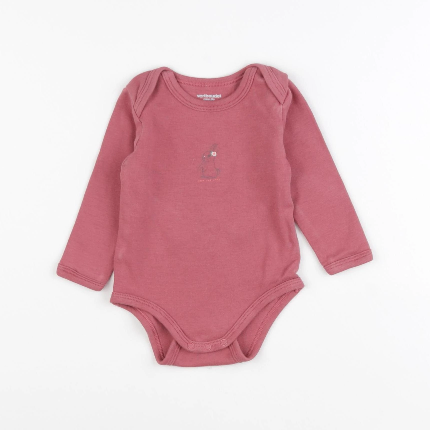 Vertbaudet - body rose - 9 mois