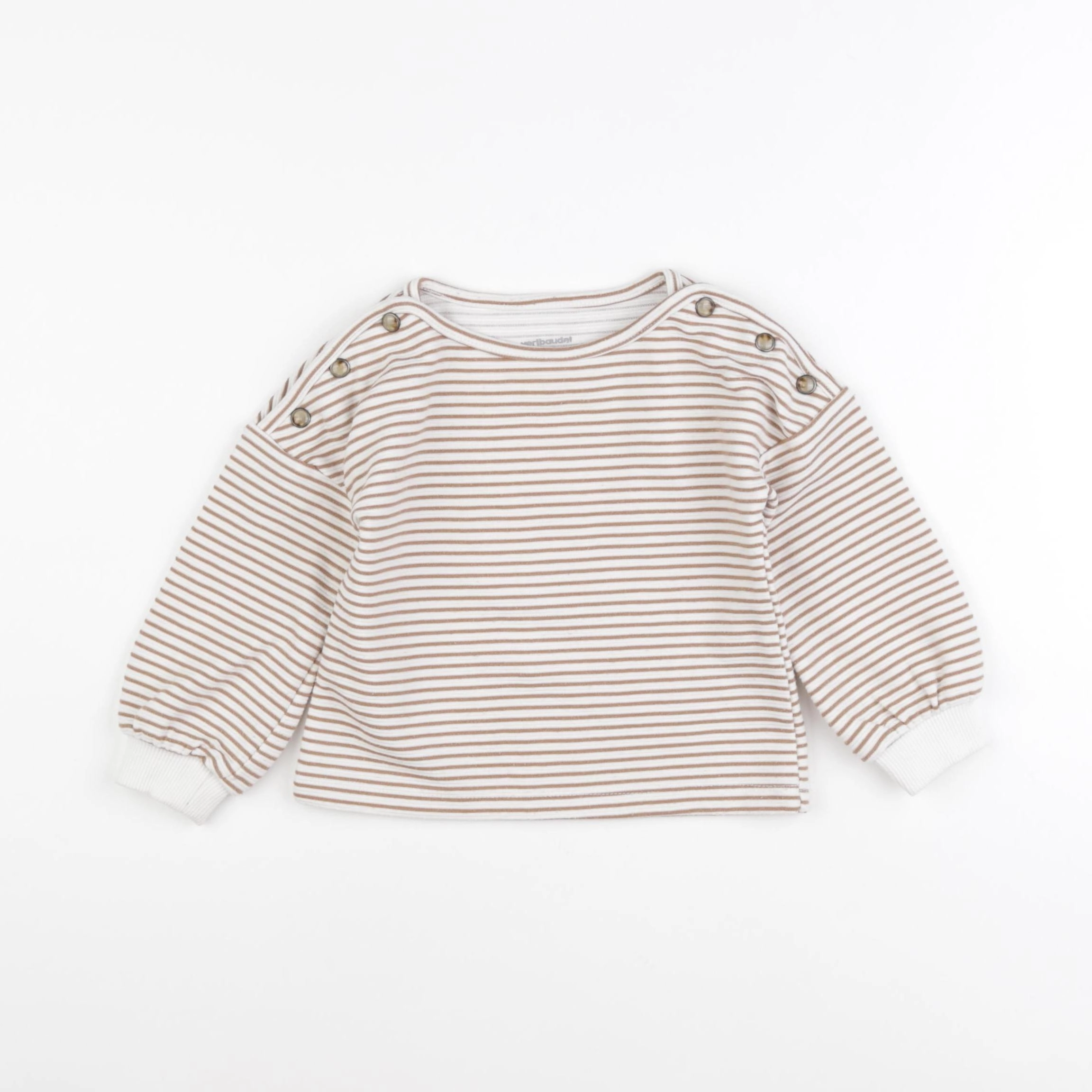 Vertbaudet - sweat beige - 2 ans