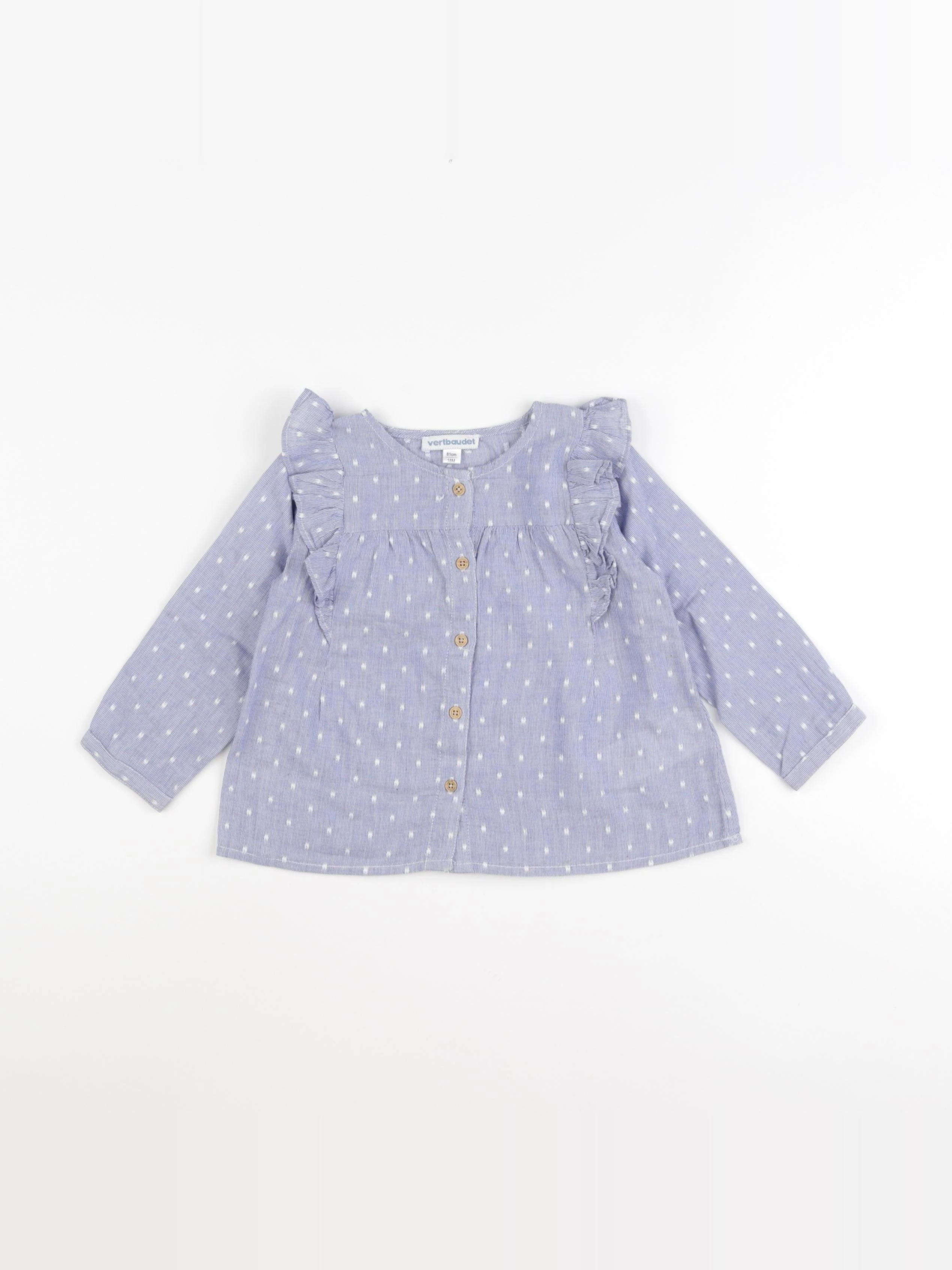 Vertbaudet - blouse bleu - 18 mois